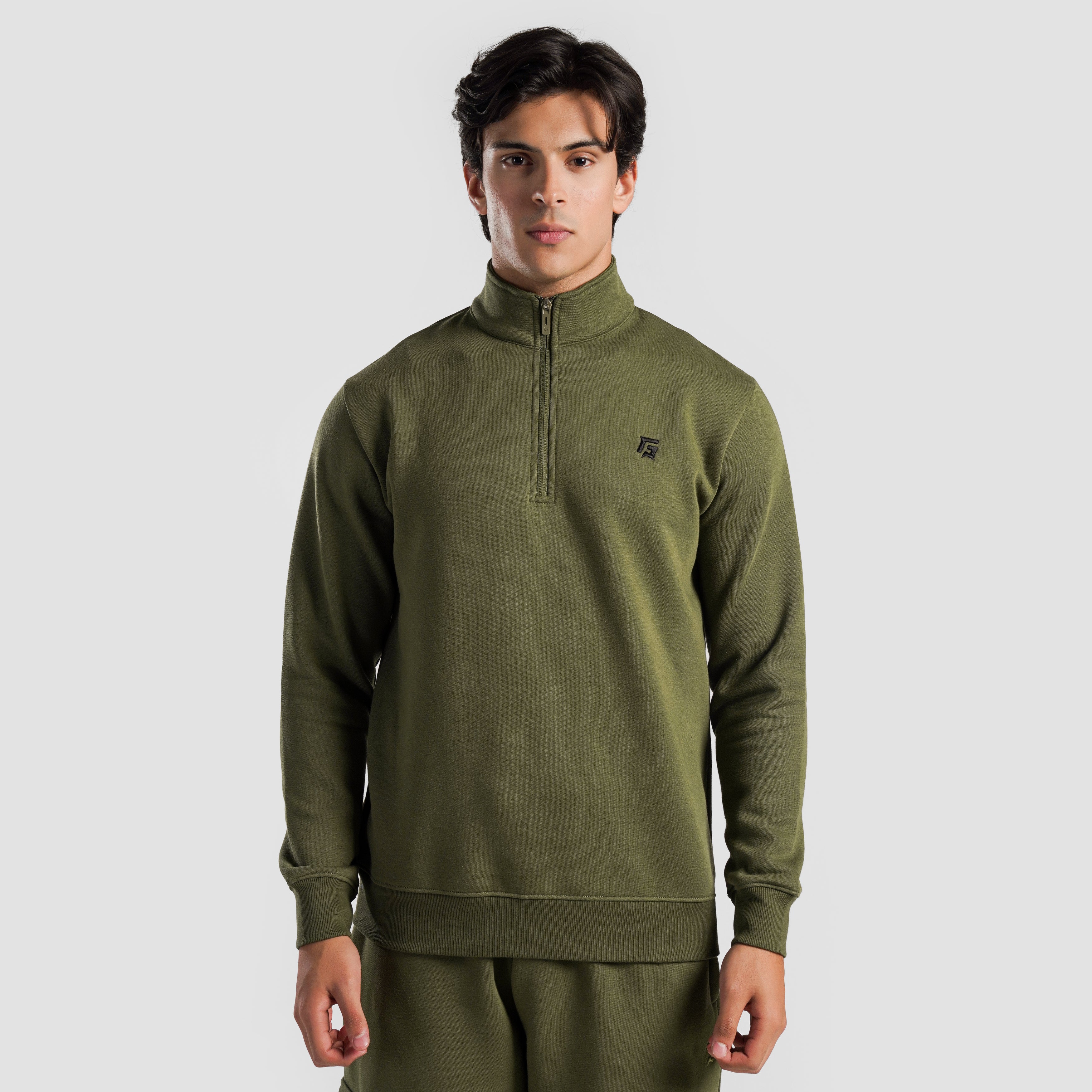 Axis Half Zip SweatShirt (Olive)