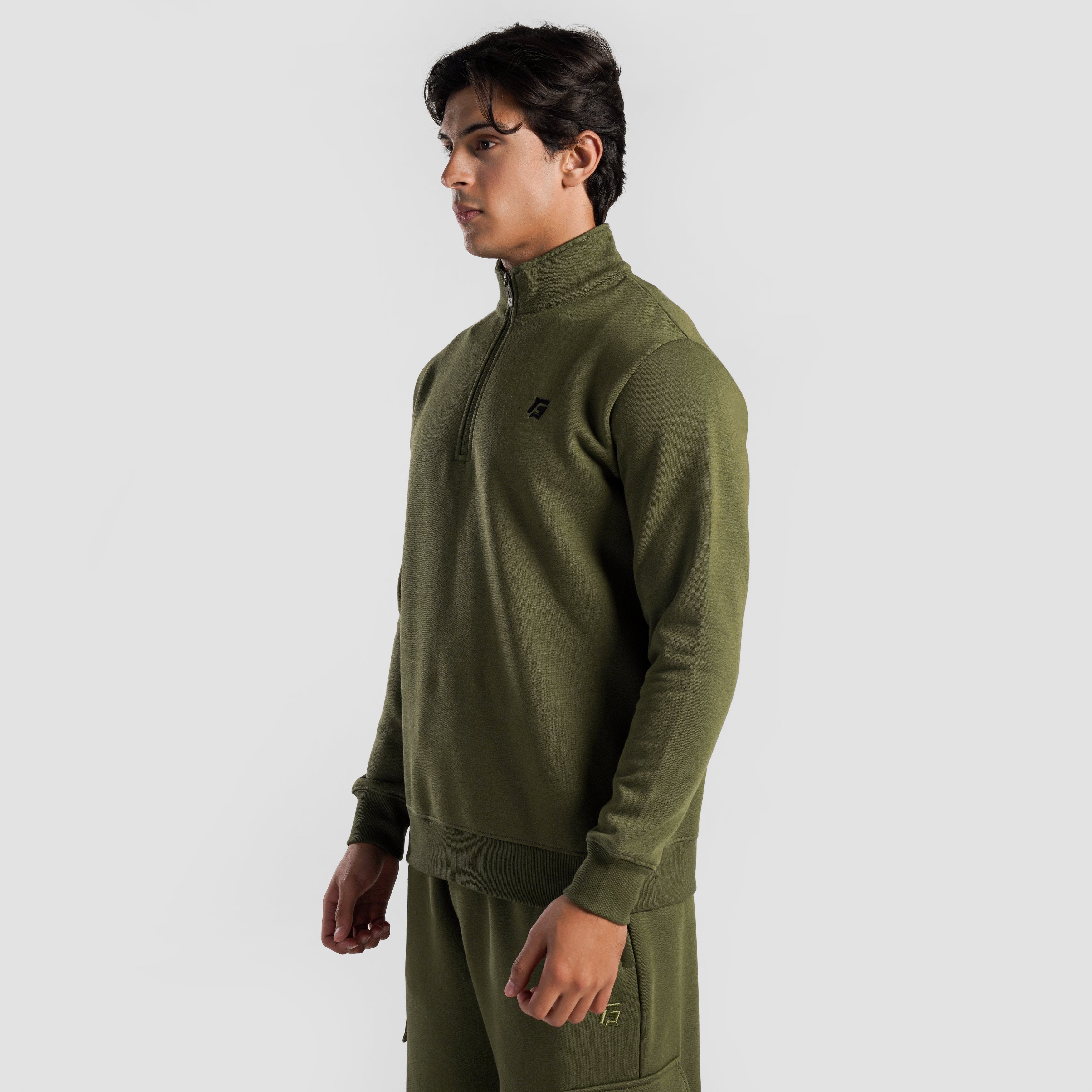 Axis Half Zip SweatShirt (Olive)