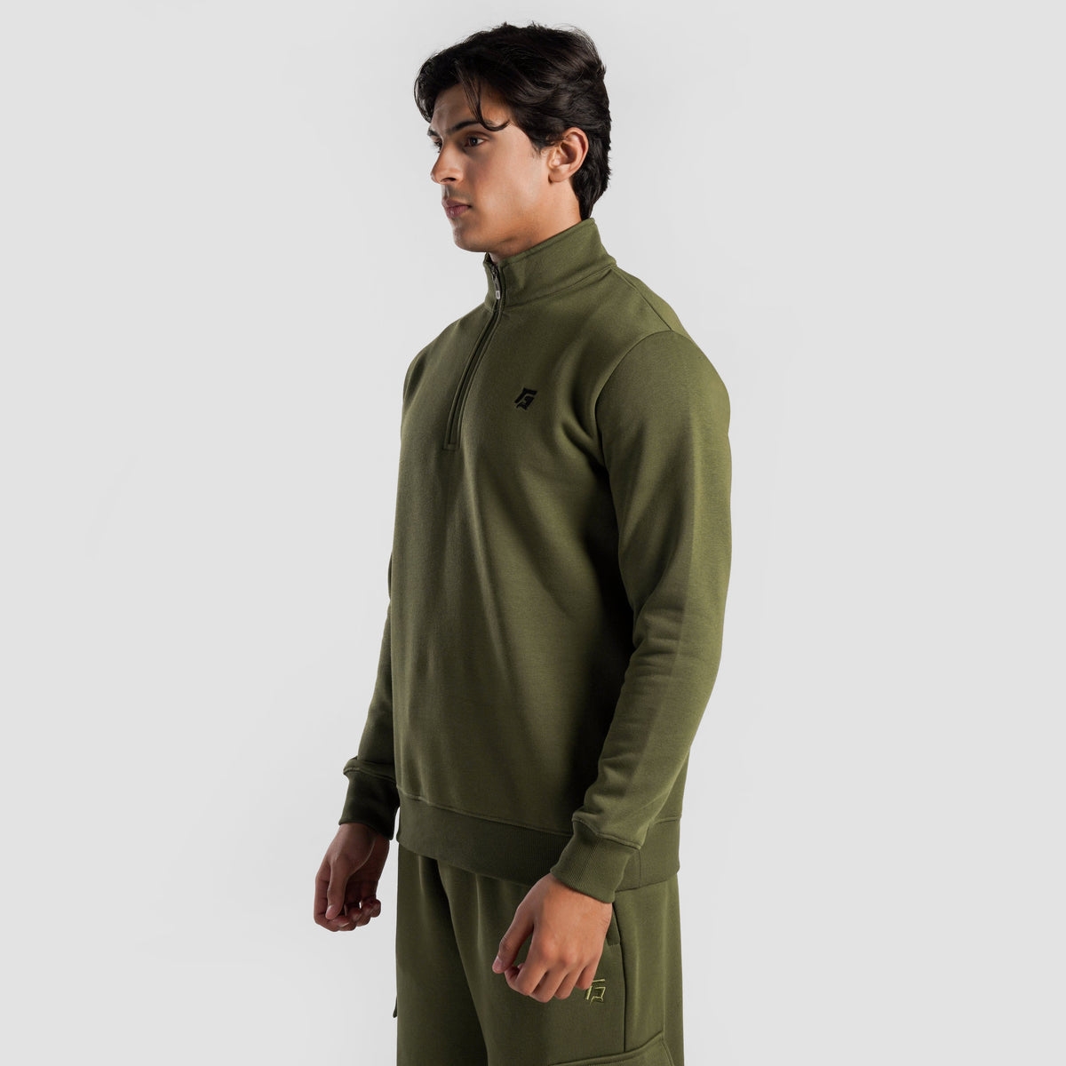 Axis Half Zip SweatShirt (Olive)