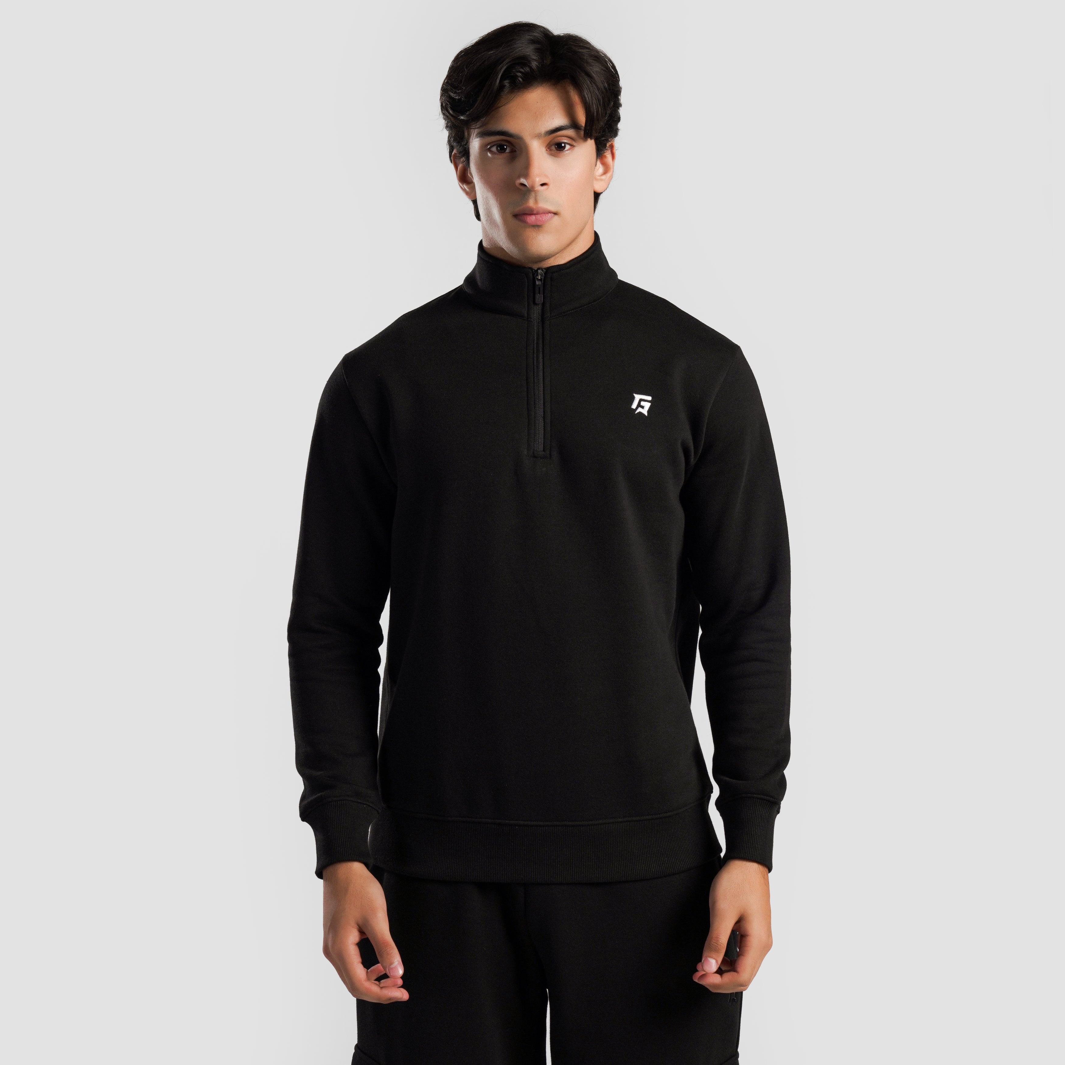 Axis Half Zip SweatShirt (Black)