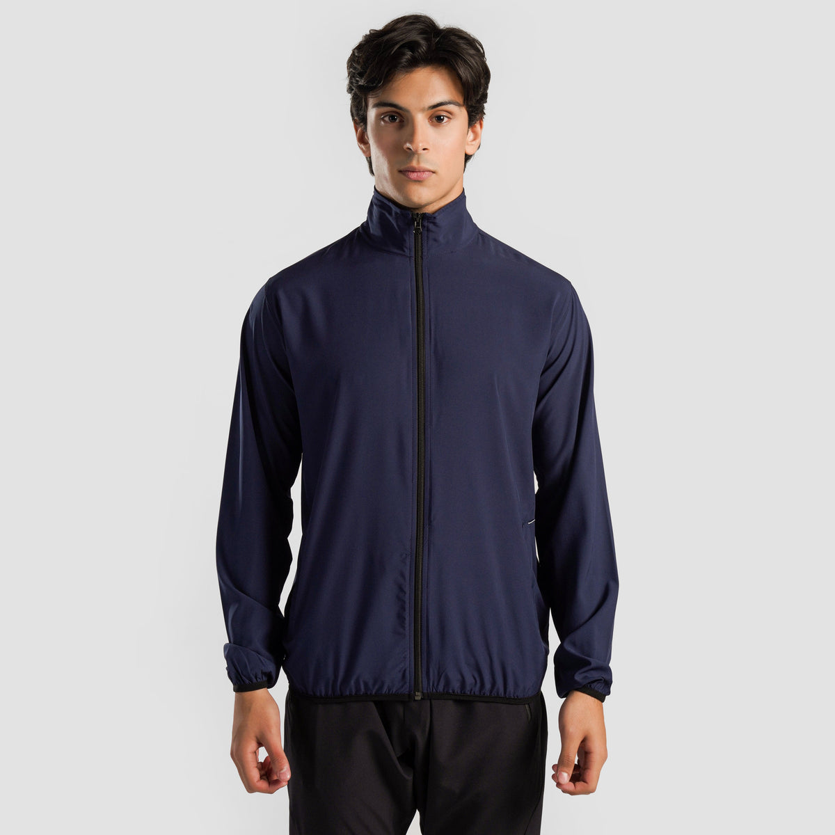 men track top zip gym jacket training outerwear front view Men Track Top Gymarmour Pakistan