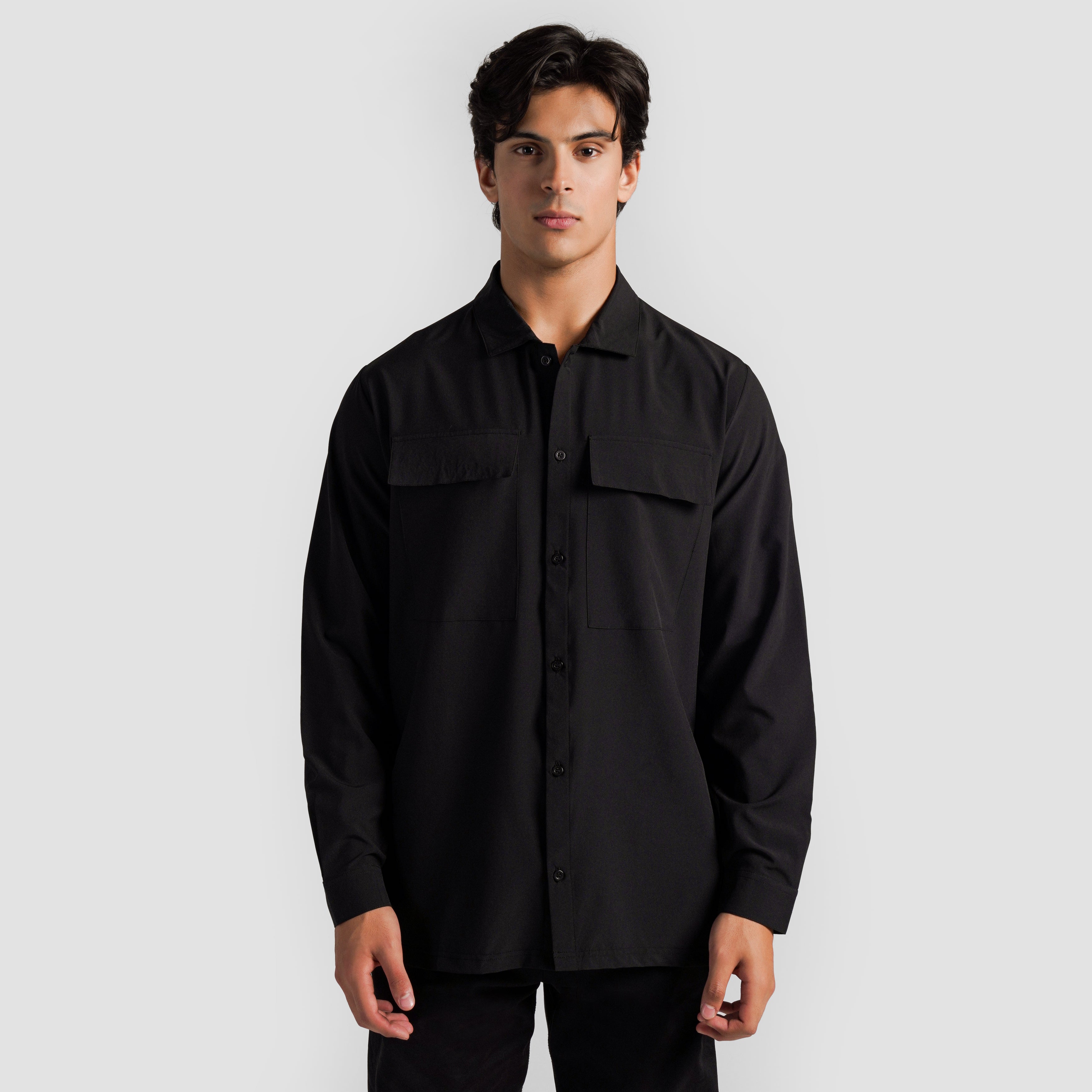Active Edge Button Down (Black)