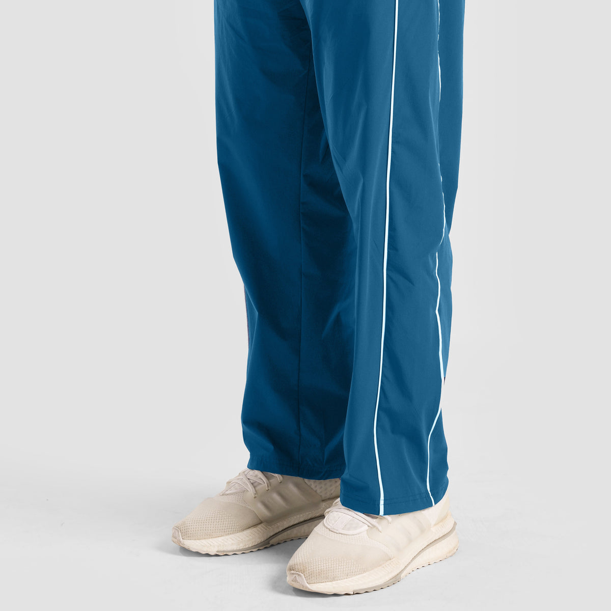 Fabric texture close-up of Aqua Blue Erecto Stride Trousers for men