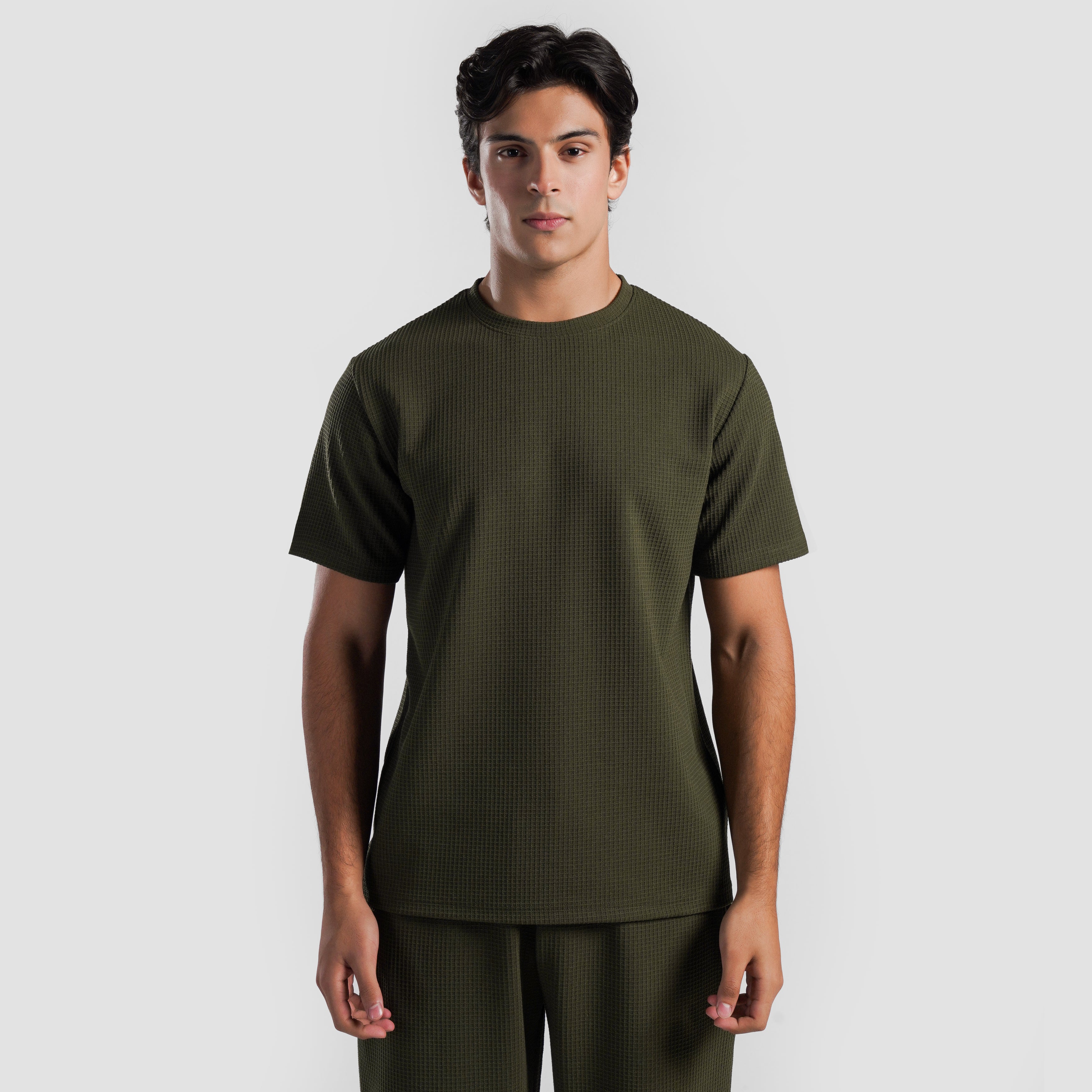 Waffle Unisex Tee(Olive)