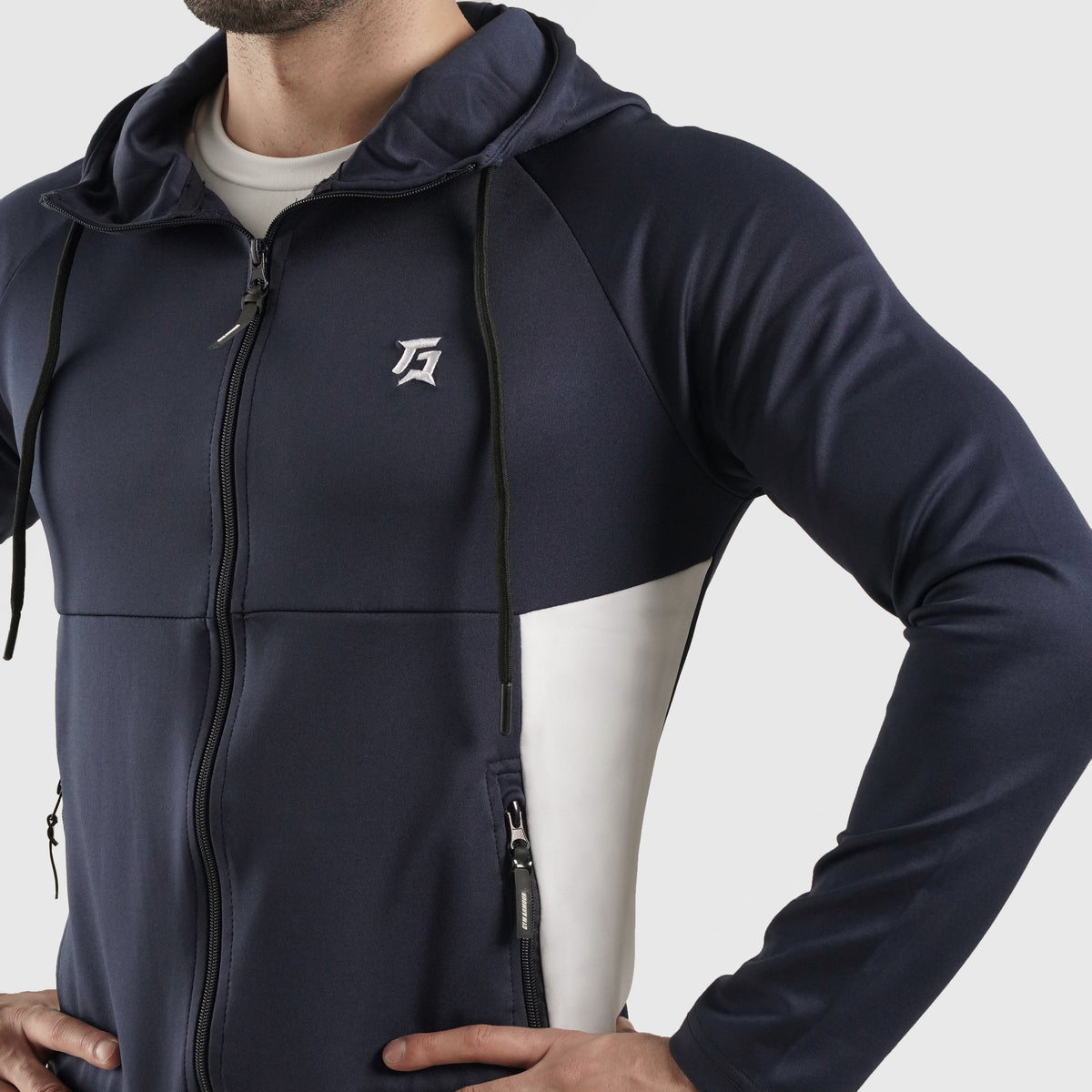 men track top zip gym jacket training outerwear side view Men Track Top Gym Armour Pakistan