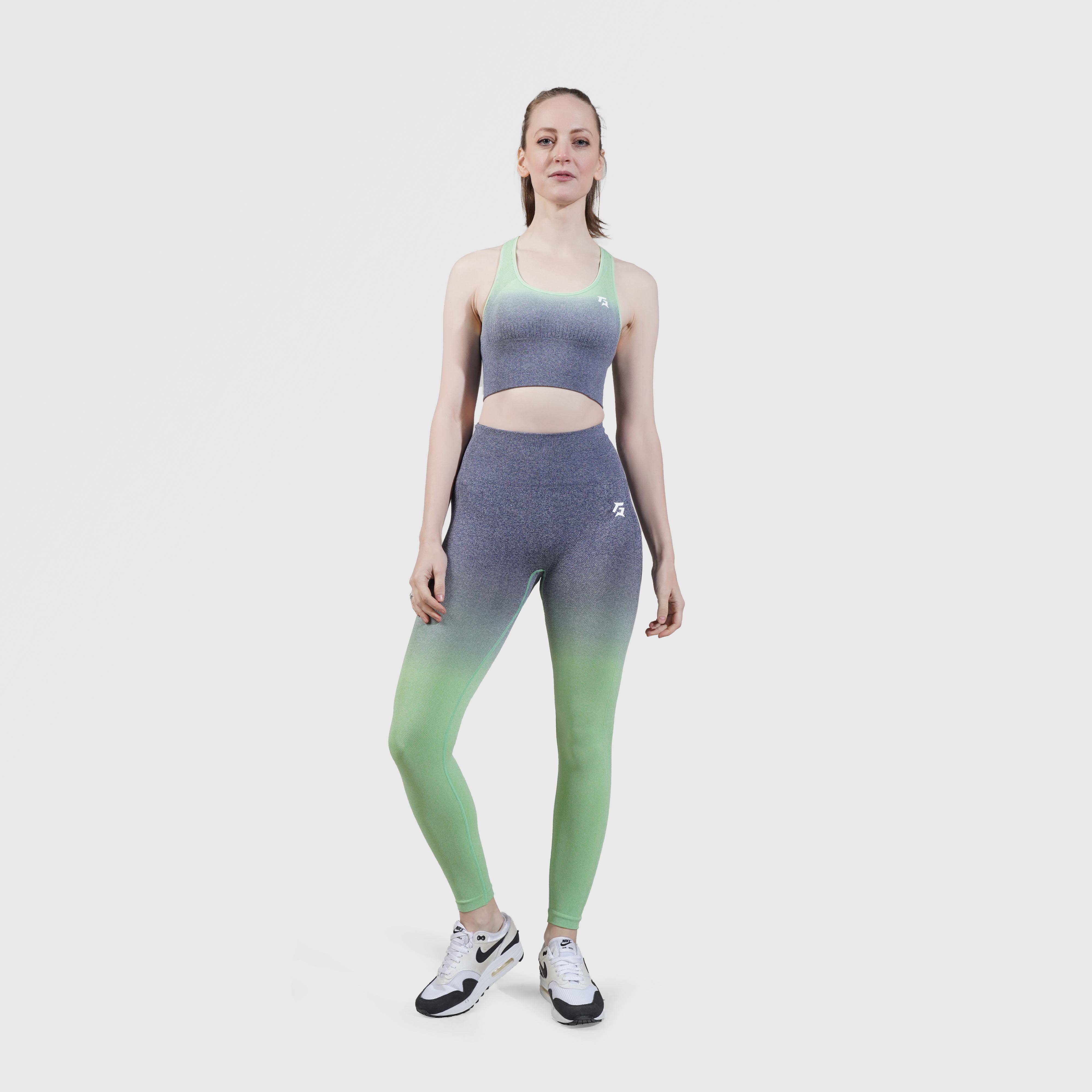 Gradient Seamless Leggings (Green)