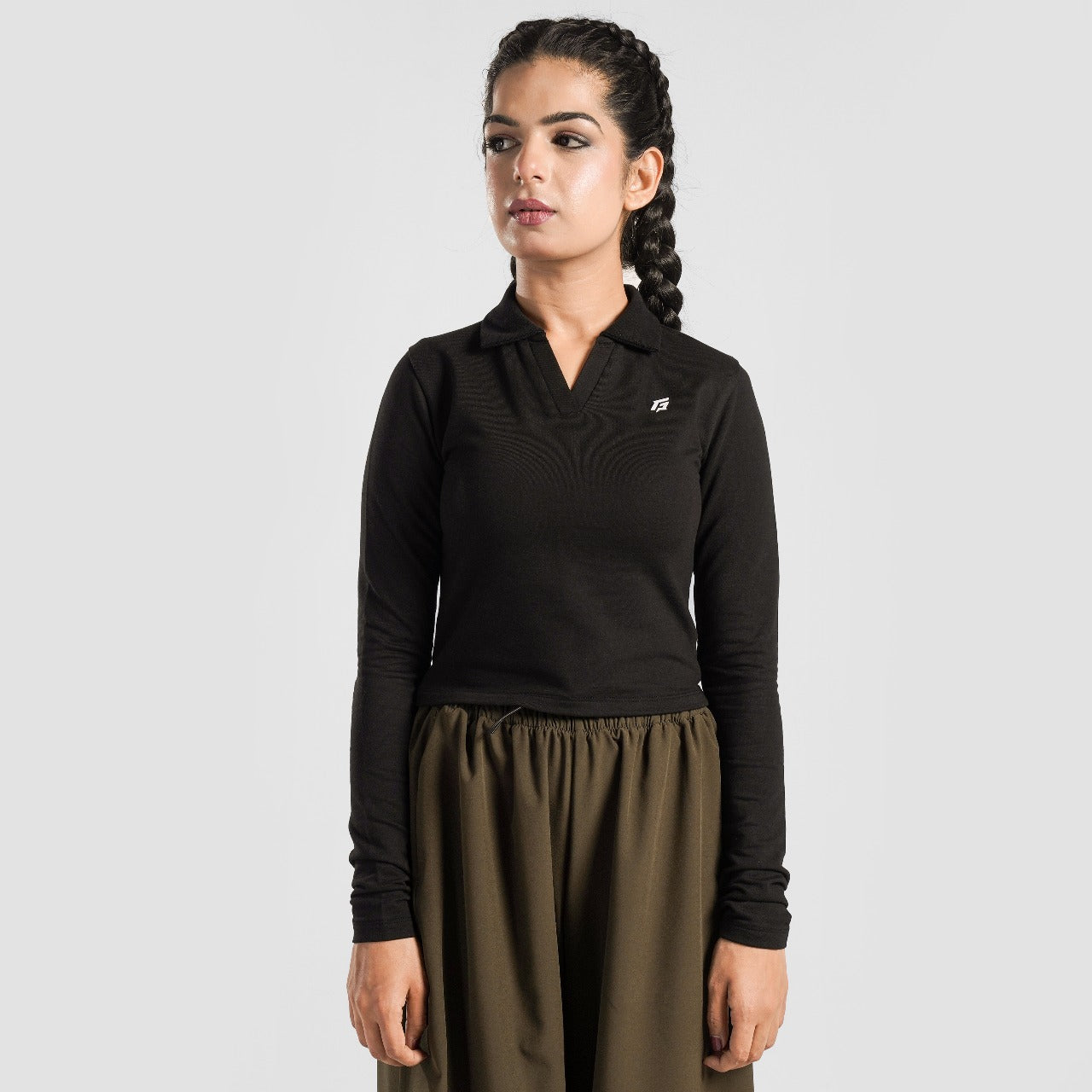 Collared Top (Black)