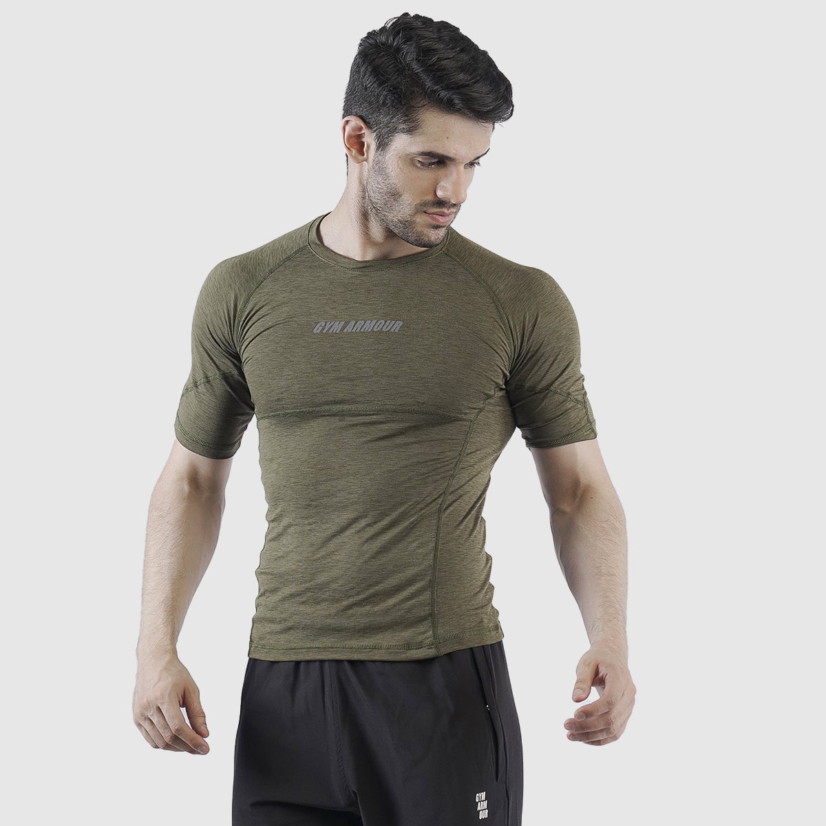 Armour Compression Shirt (MLNG-Olive) - Main Image