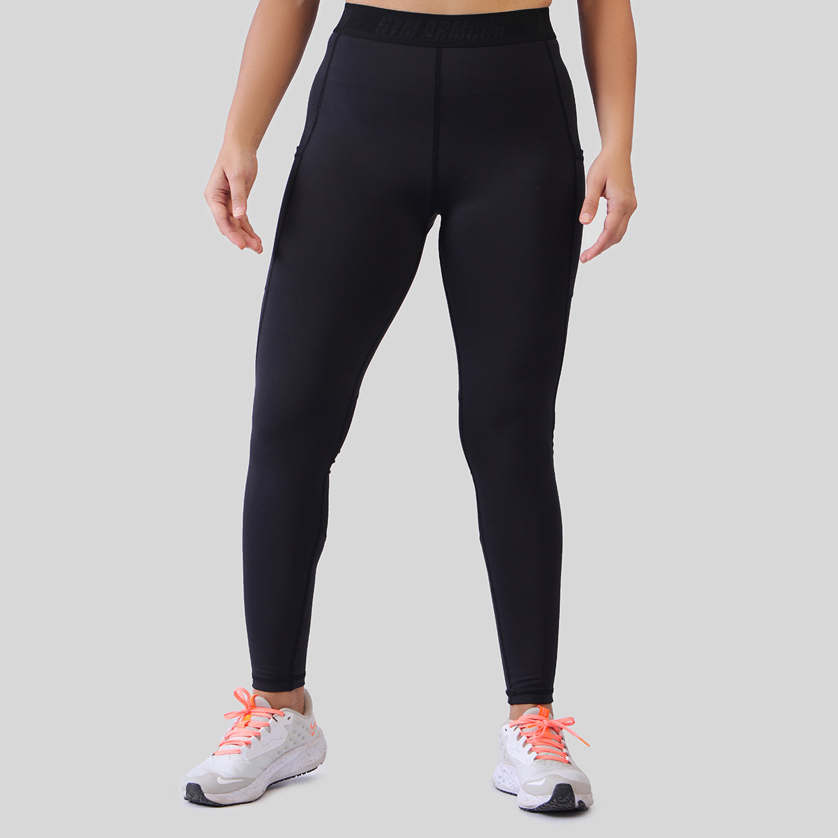 Knee Mesh Leggings (Black)