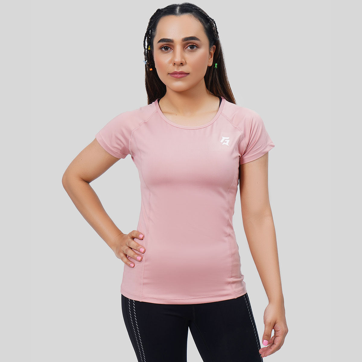 Rear Mesh Tee (Pink)