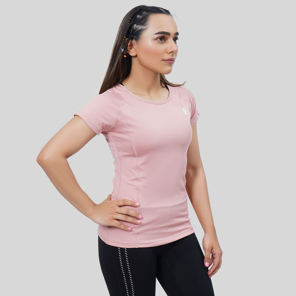 Rear Mesh Tee (Pink)