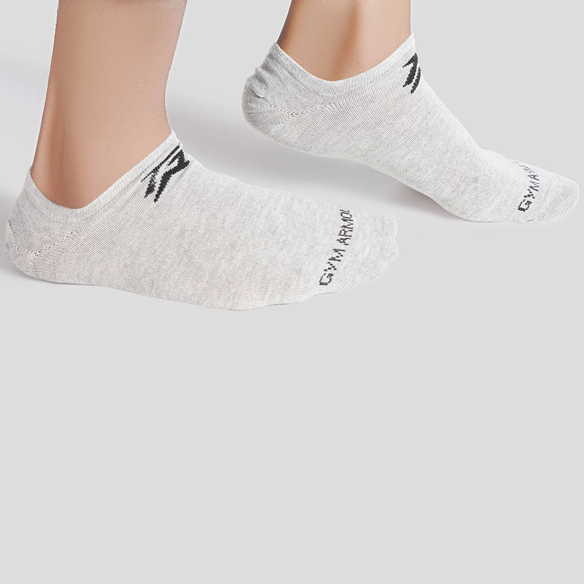 Armour No Show Socks 3pcs (Black + Grey + White)