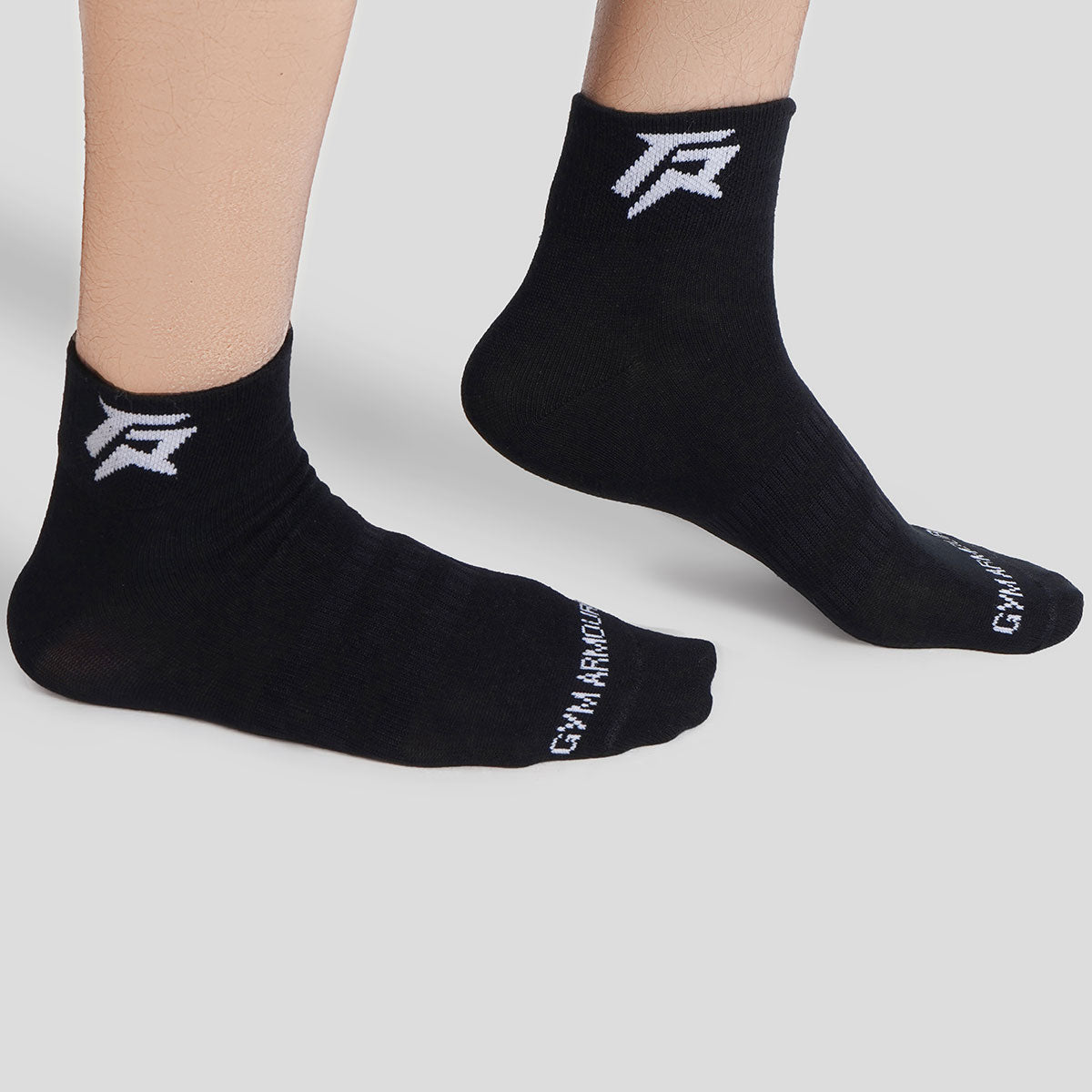 Armour Quarter Socks 3pcs (Black + Grey + White)