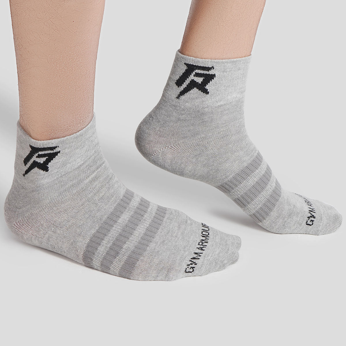 Armour Quarter Socks 3pcs (Black + Grey + White)