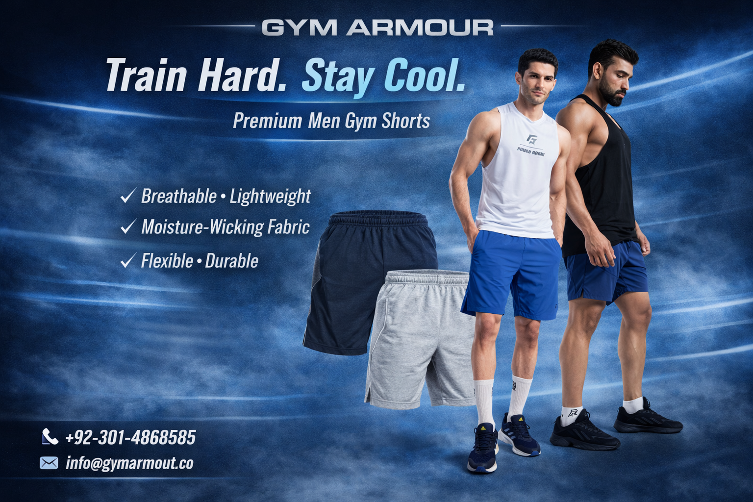 Men Gym Shorts in Pakistan | Lightweight & Breathable | Gym Armour