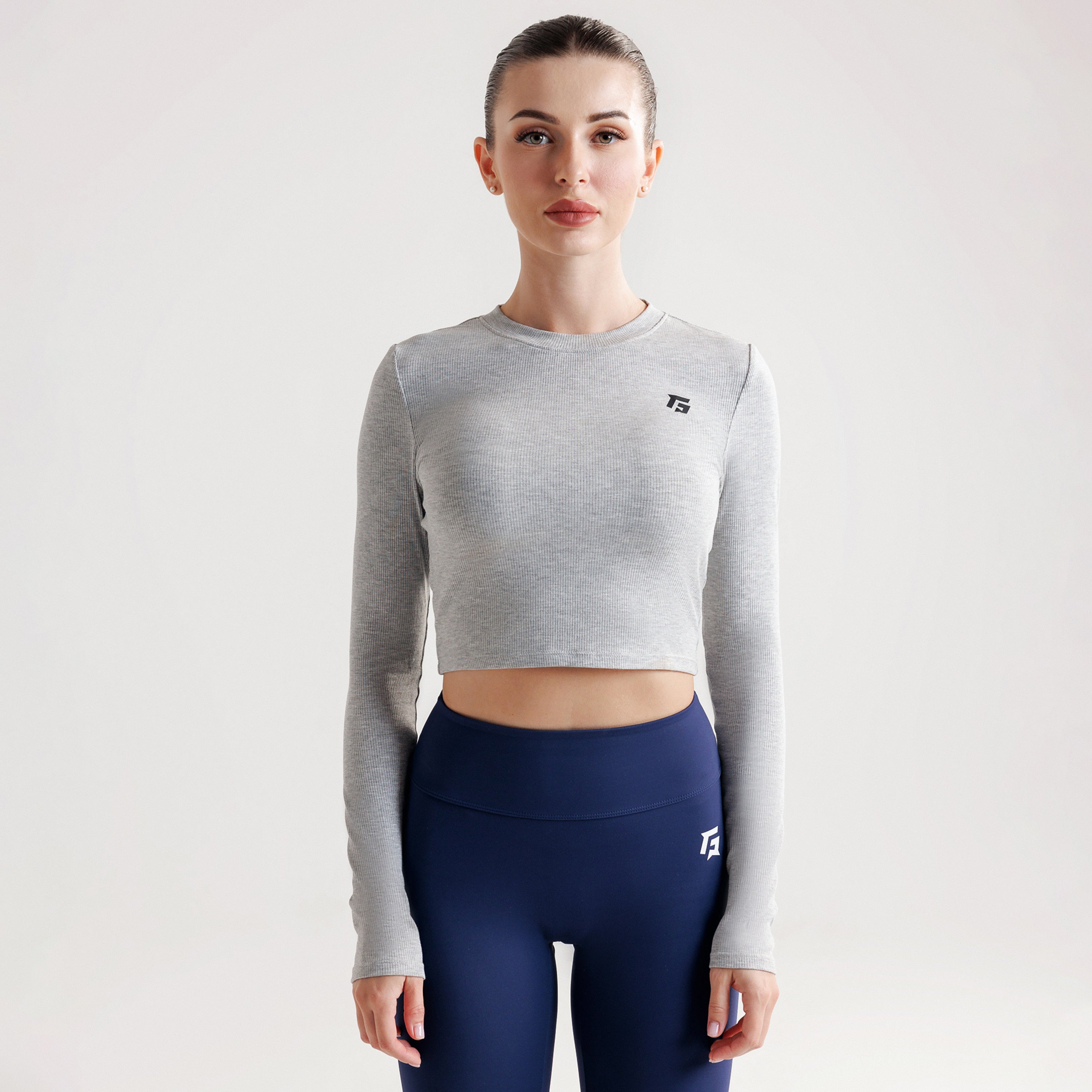 DynamicGrip Crop Top (Grey)