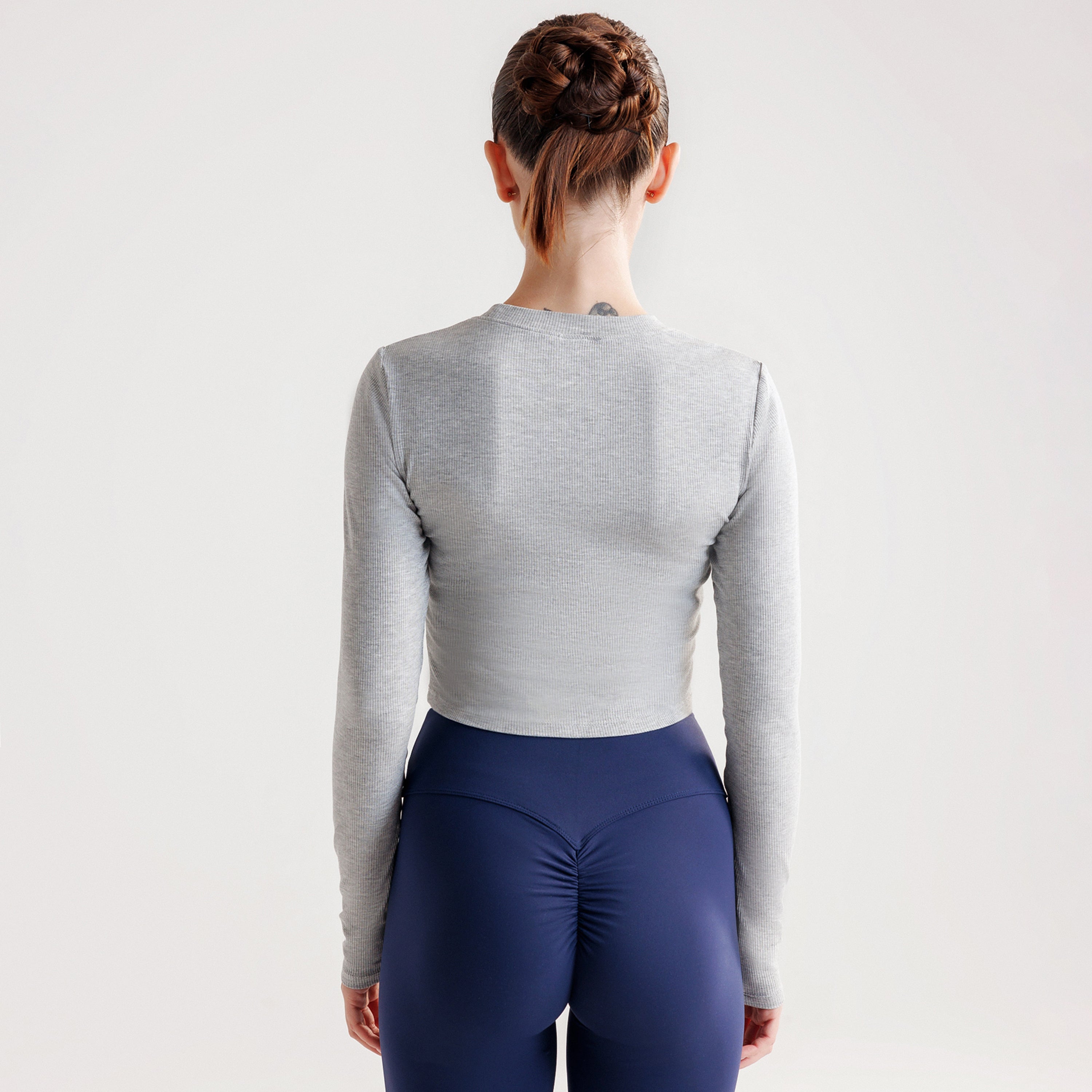 DynamicGrip Crop Top (Grey)