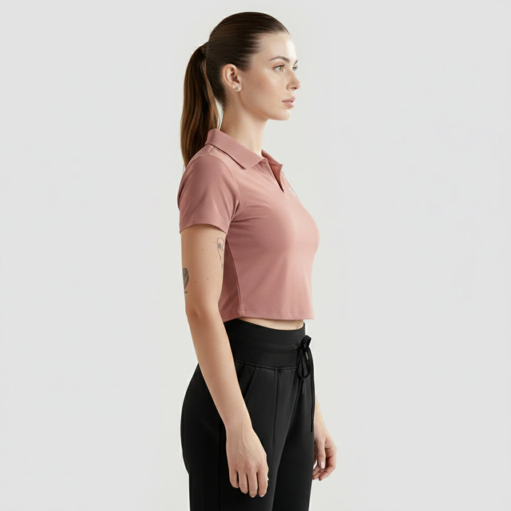 Motion Collar Tee (Dusty Pink)