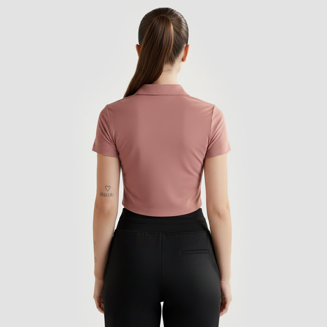 Motion Collar Tee (Dusty Pink)