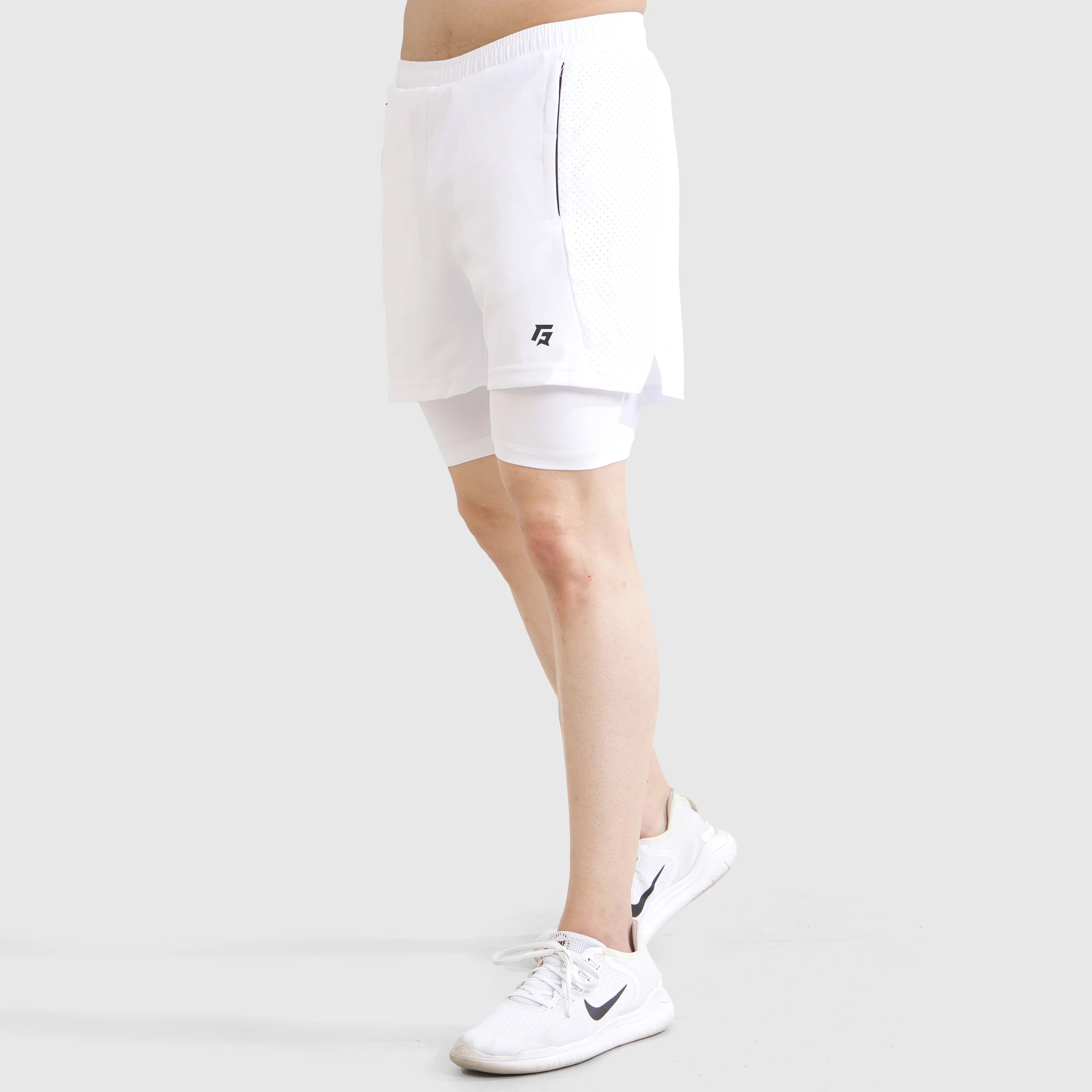 GA Laser Grip Shorts (White)