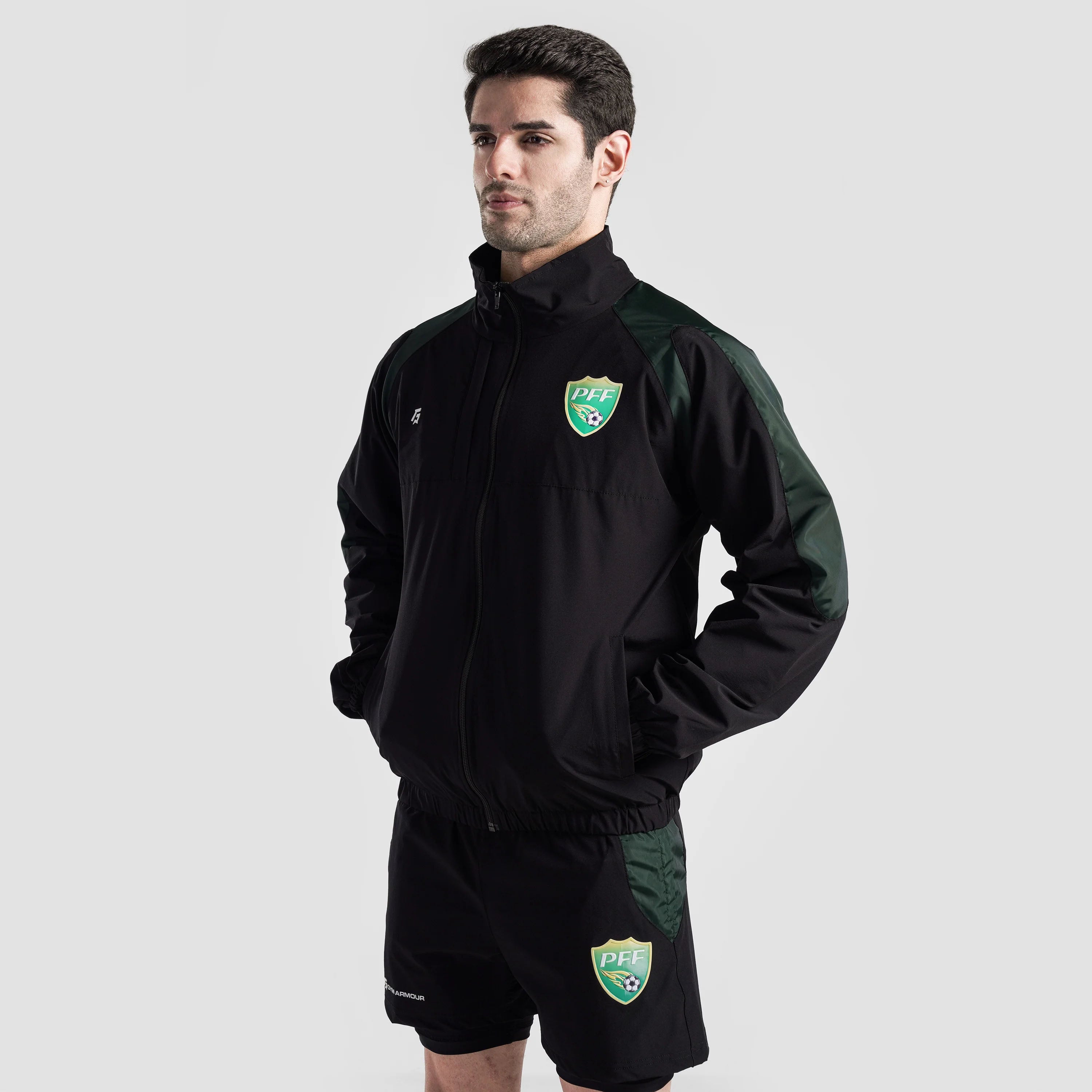 The PFF Essential Rise Jacket (Black-Green)