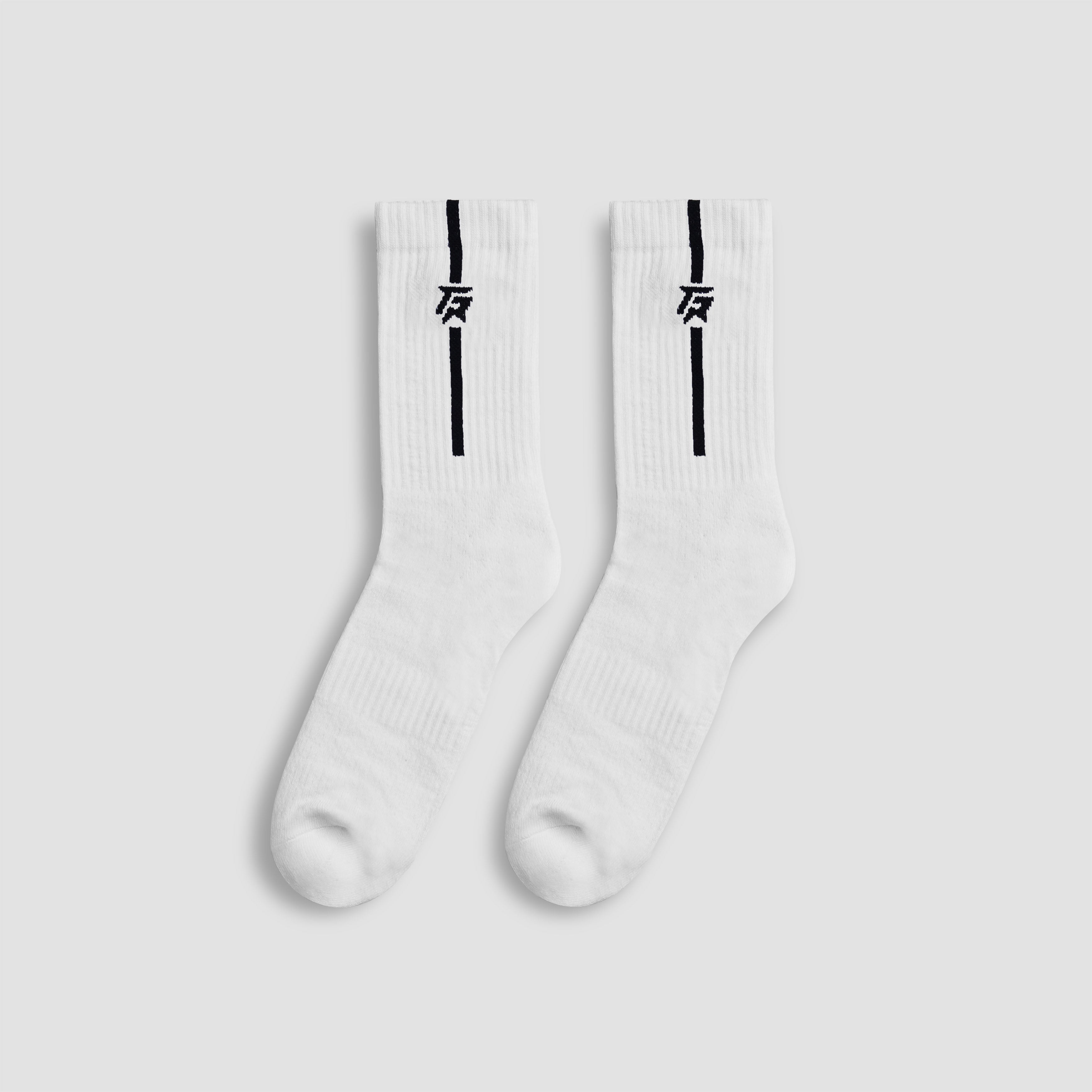 StrideGuard Crew Socks (White)