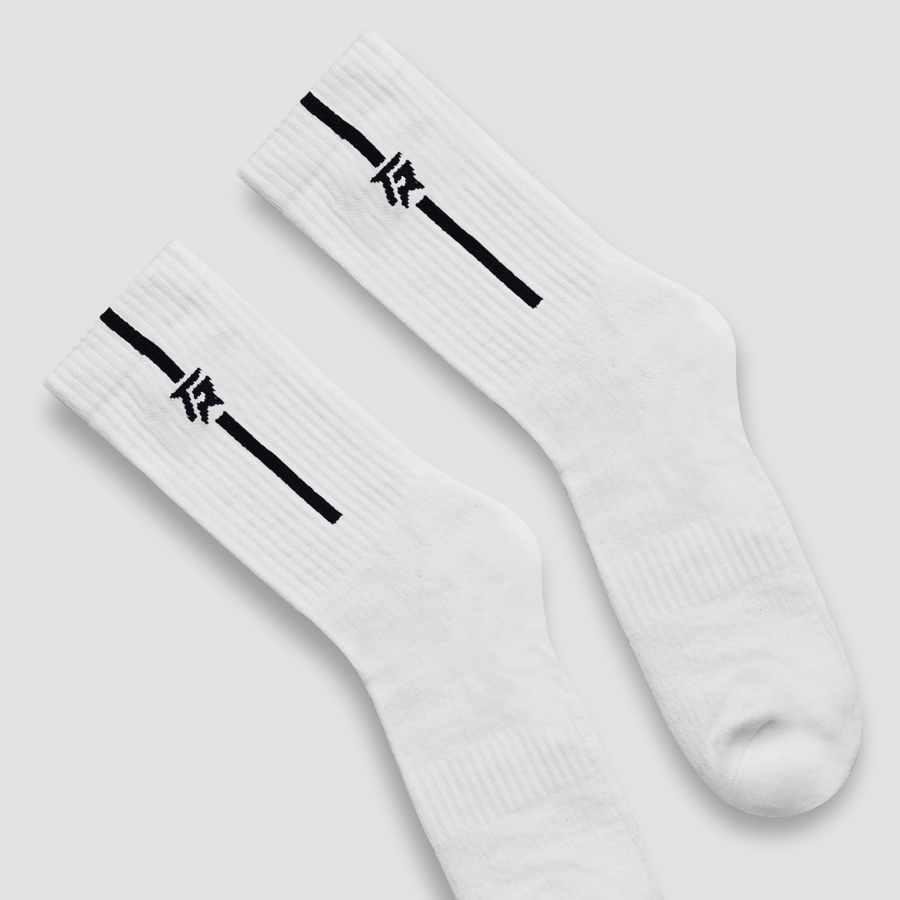 StrideGuard Crew Socks (White)