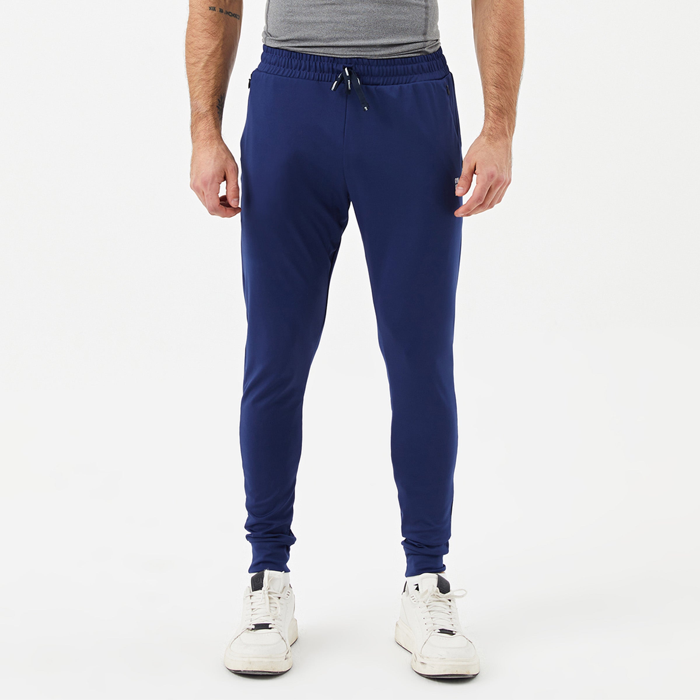 Navy skinny joggers mens hot sale