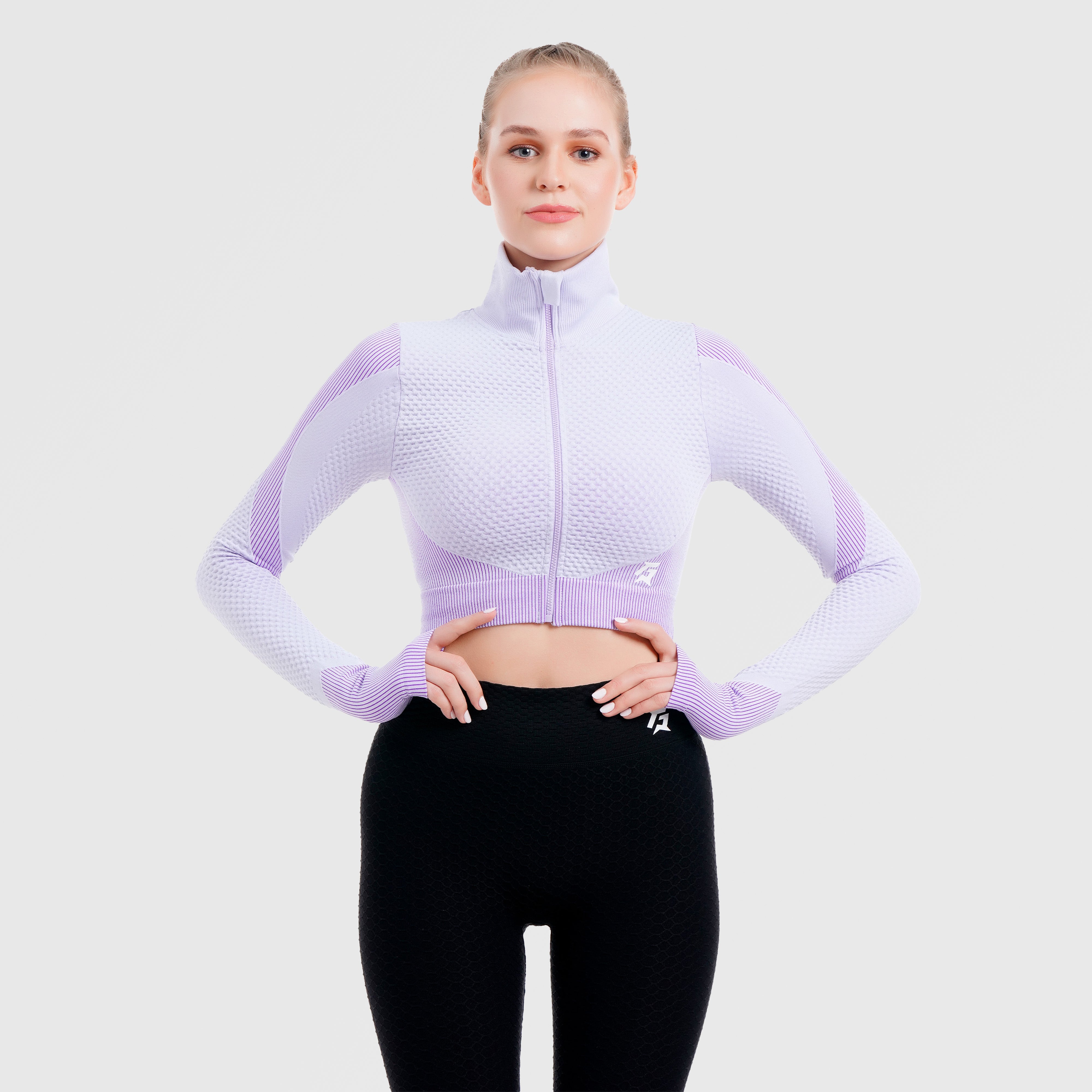 Striped Seamless Jacket (Purple)