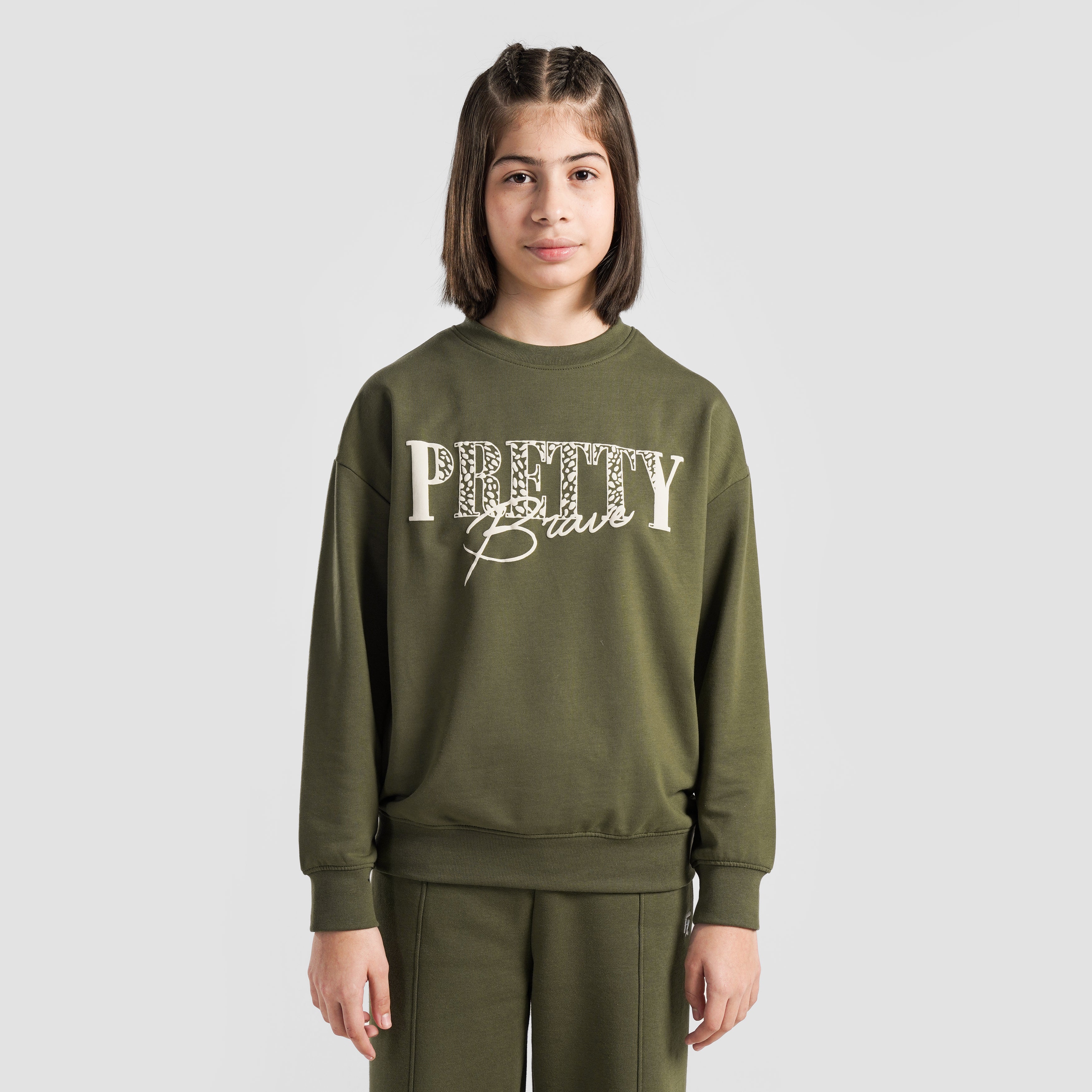 Playful Pretty SweatShirt (Olive)