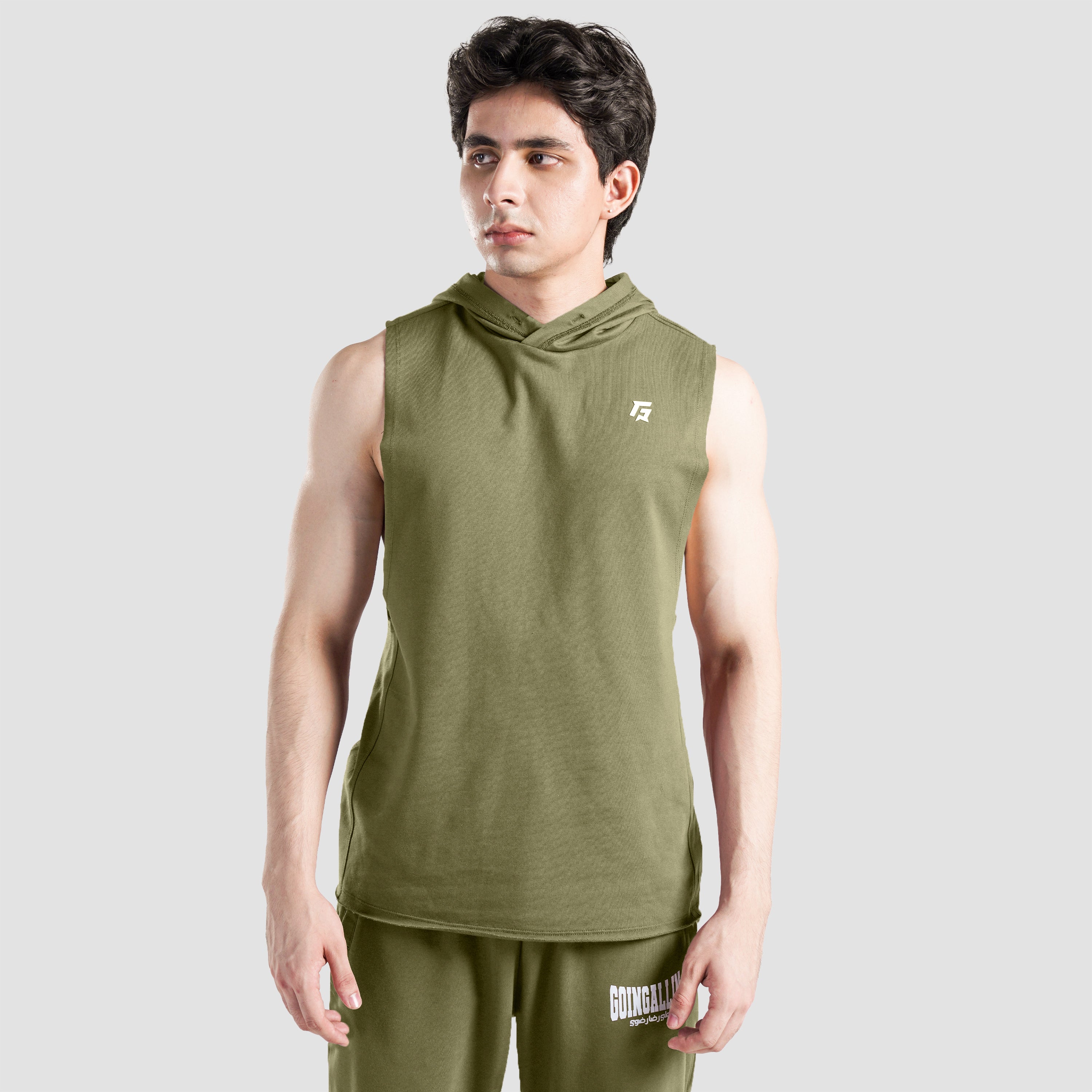 Perform Hooded Tank (Olive)