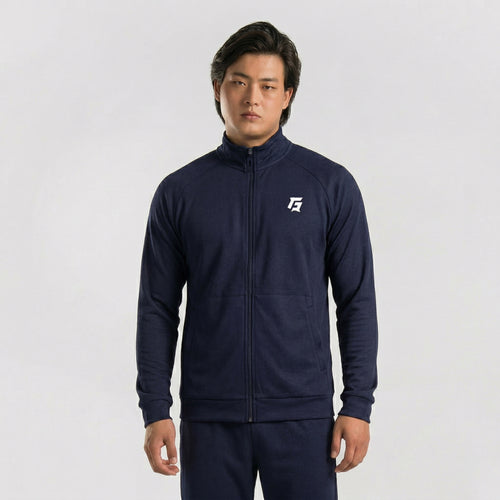 Run Track Zipper (Navy)