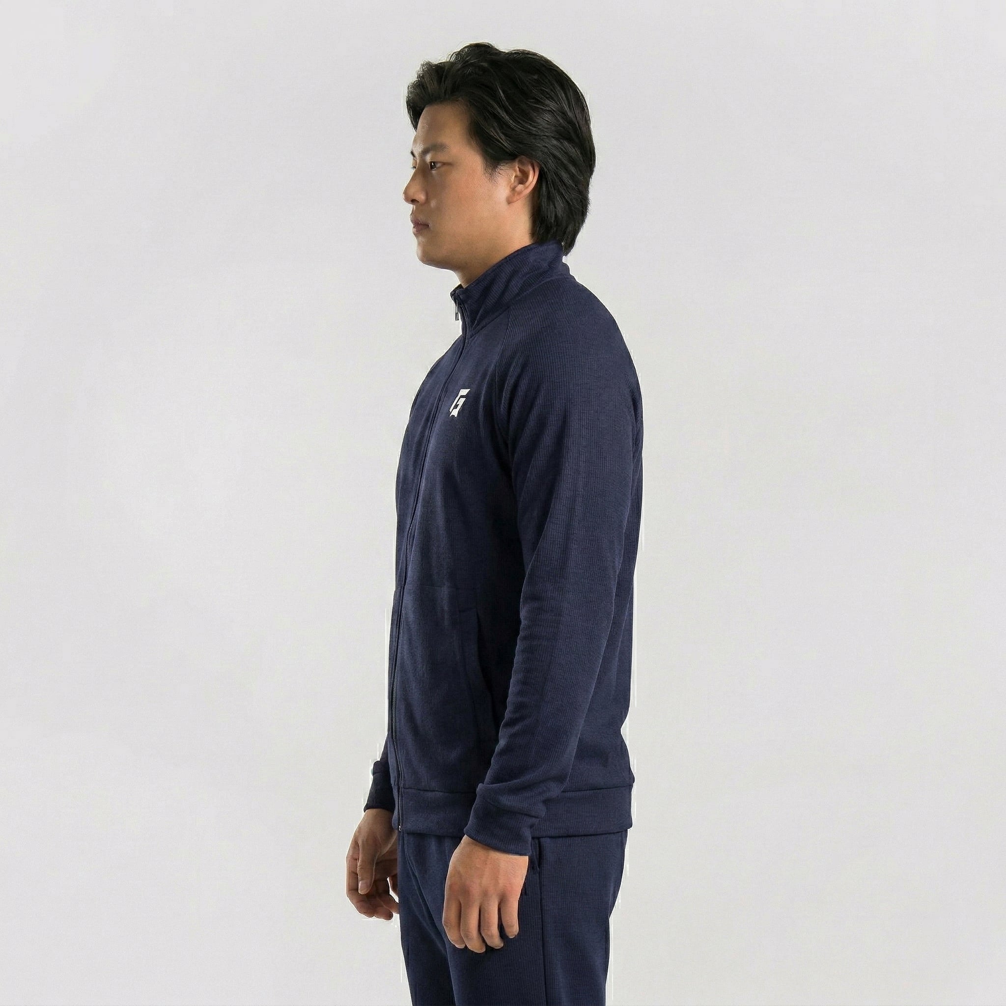 Run Track Zipper (Navy)