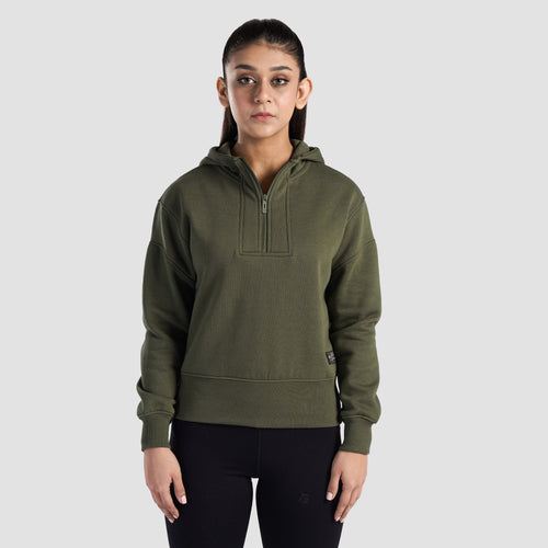 Arcadia Half Zip Hoodie (Olive)