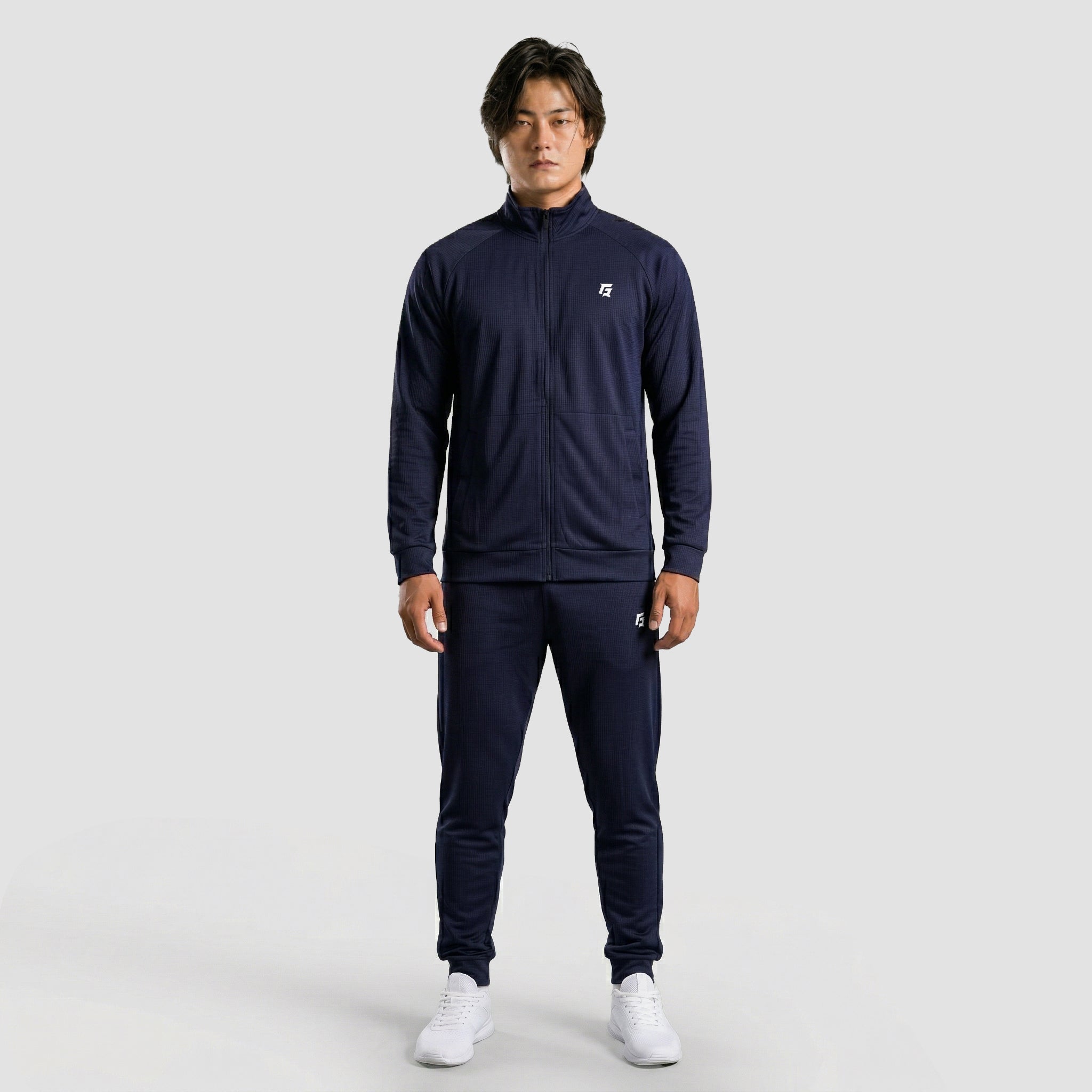 Run Track Zipper (Navy)
