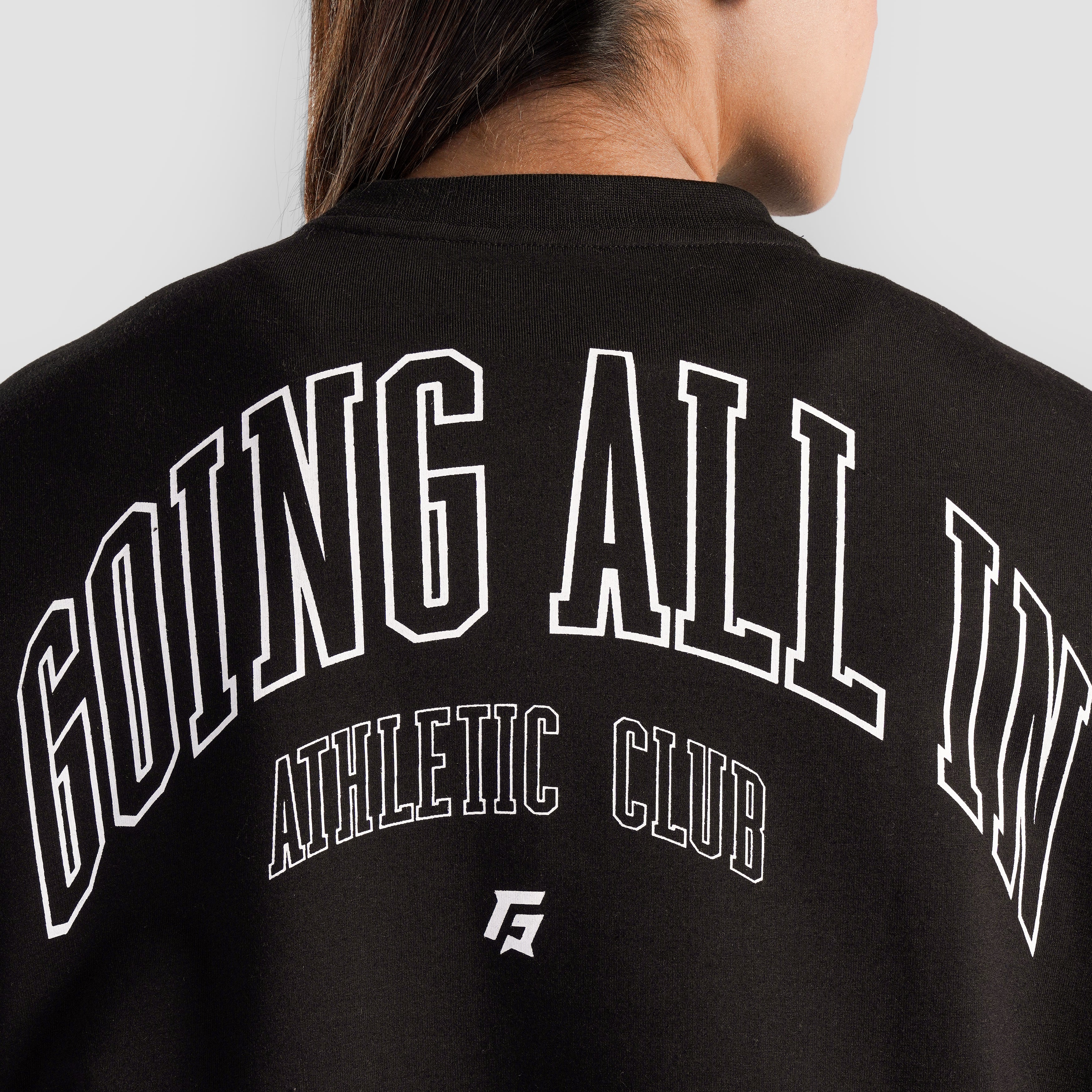 GAI Athletic Crop SweatShirt (Black)