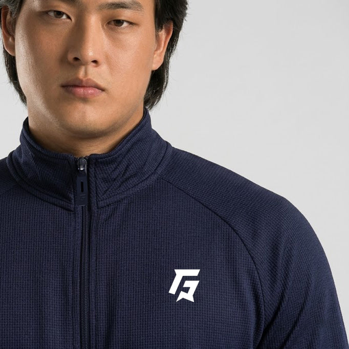 Run Track Zipper (Navy)
