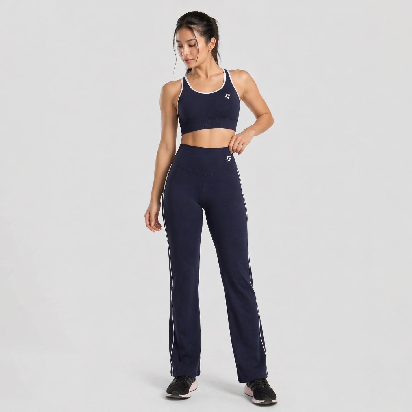 Pulse Flared Leggings (Navy)