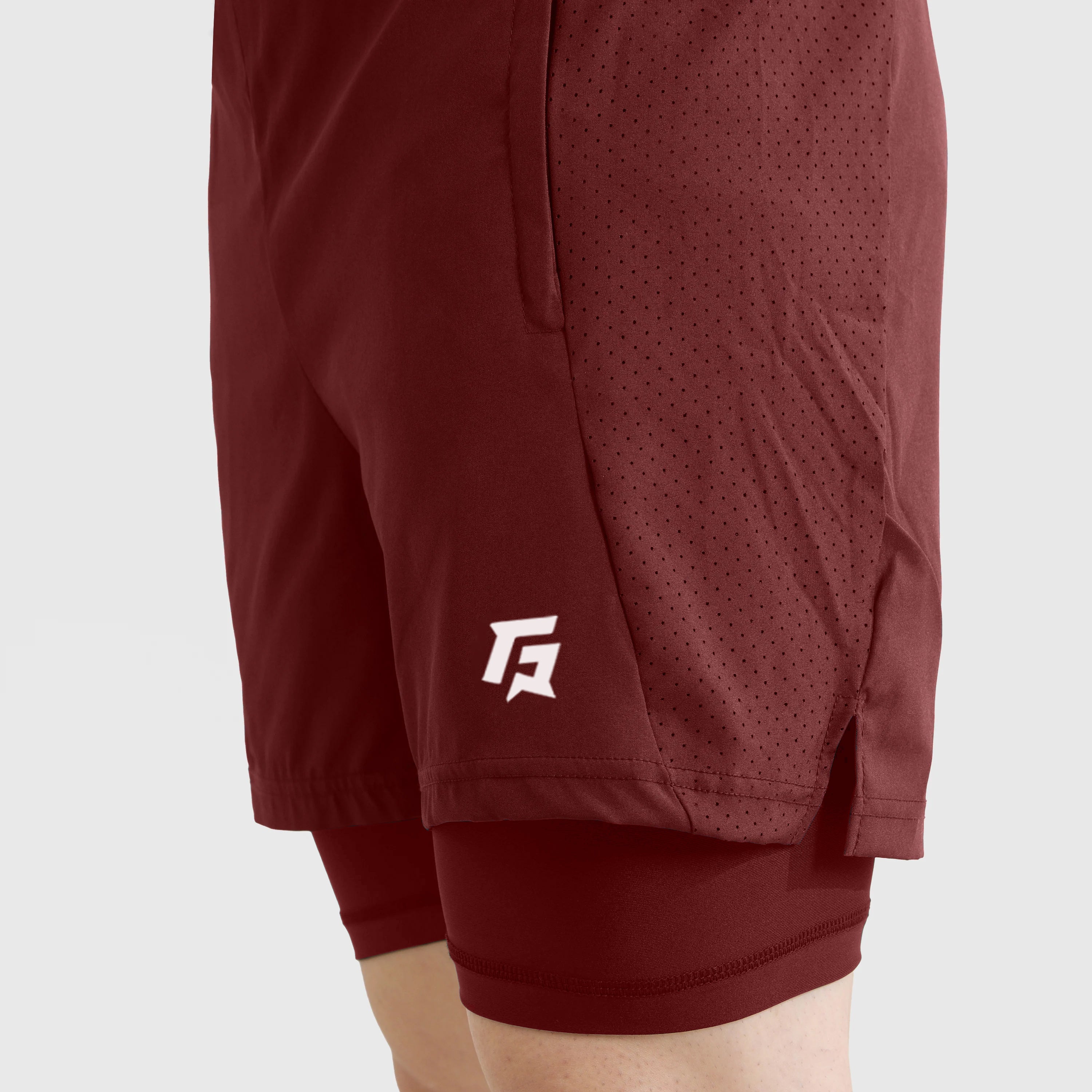 GA Laser Grip Shorts (Maroon)