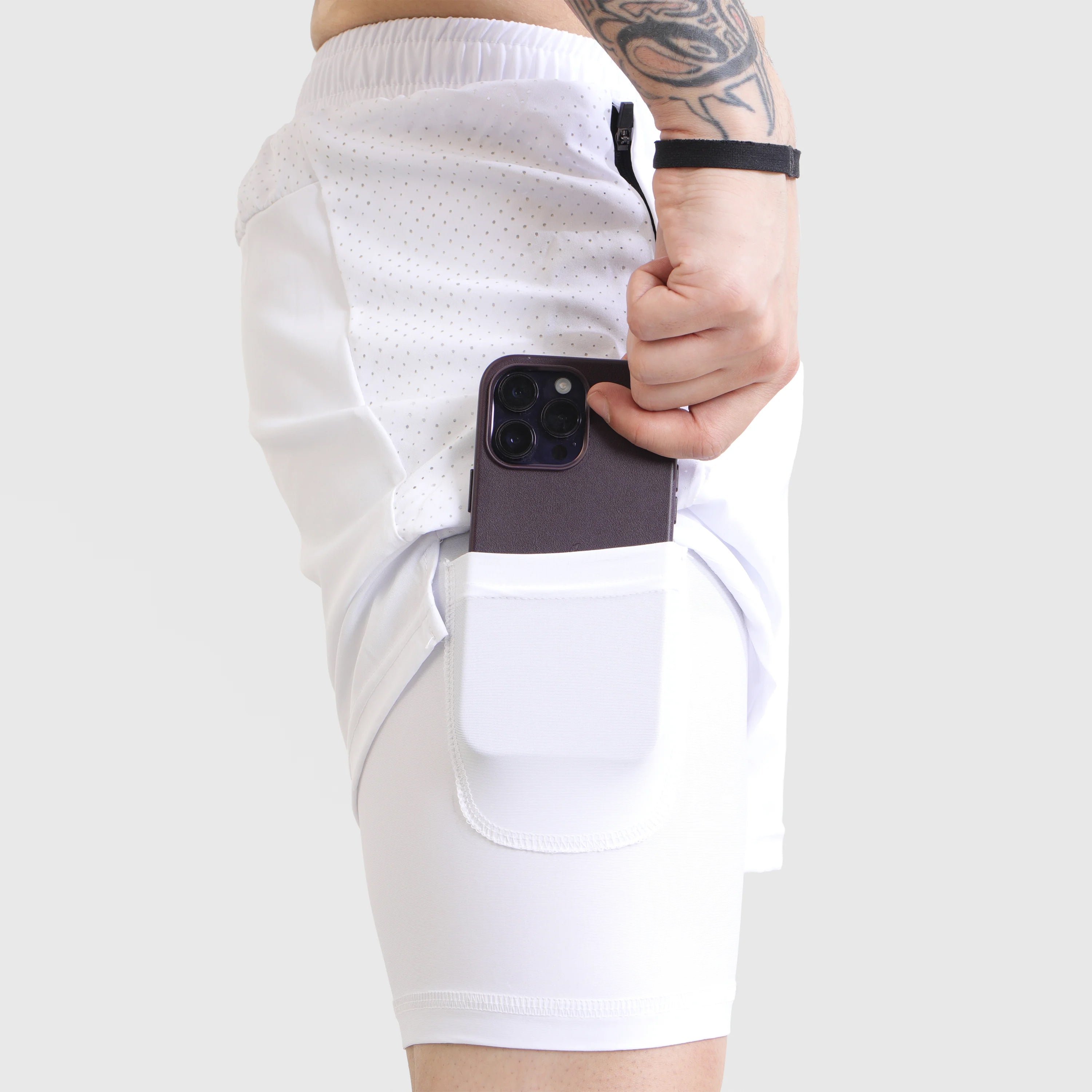 GA Laser Grip Shorts (White)