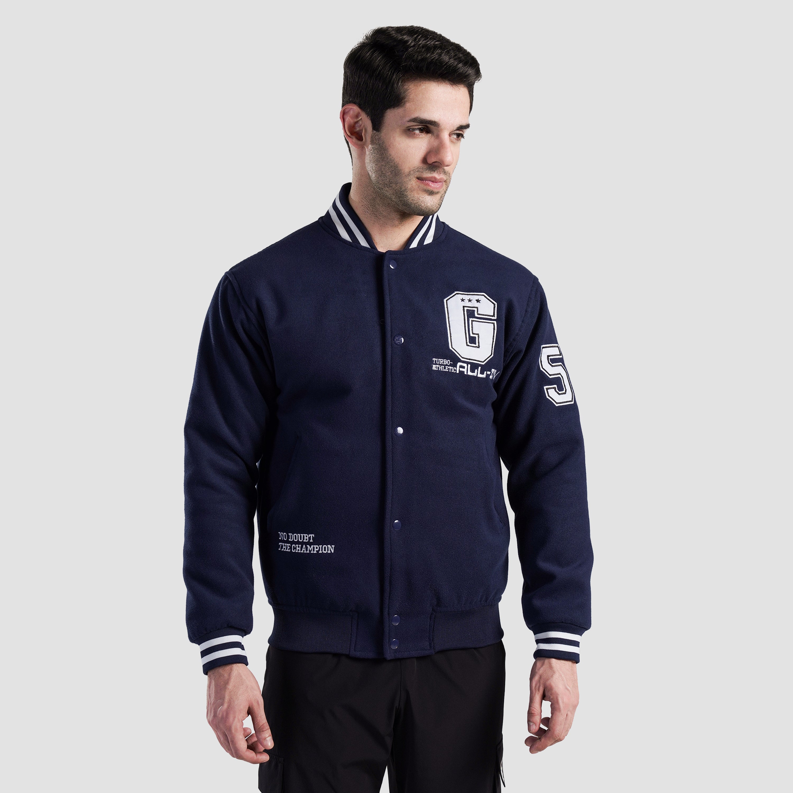 Crest Varsity Jacket (Navy)