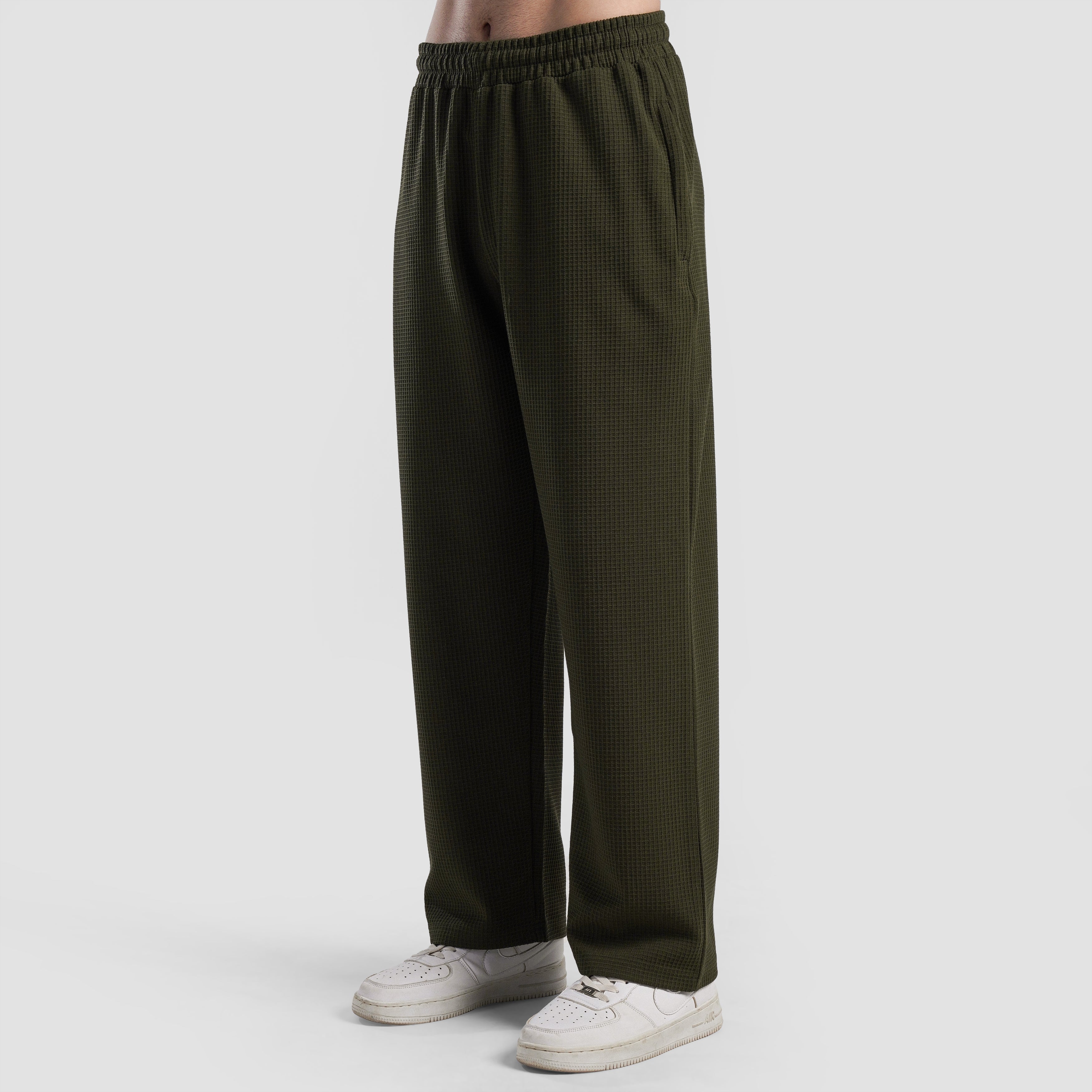 Waffle Unisex Trousers (Olive)