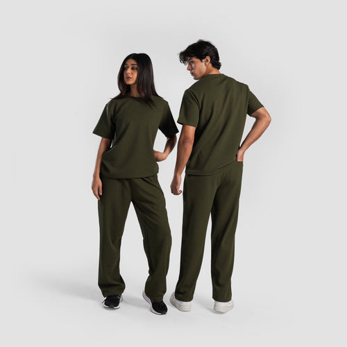 Waffle Unisex Trousers (Olive)