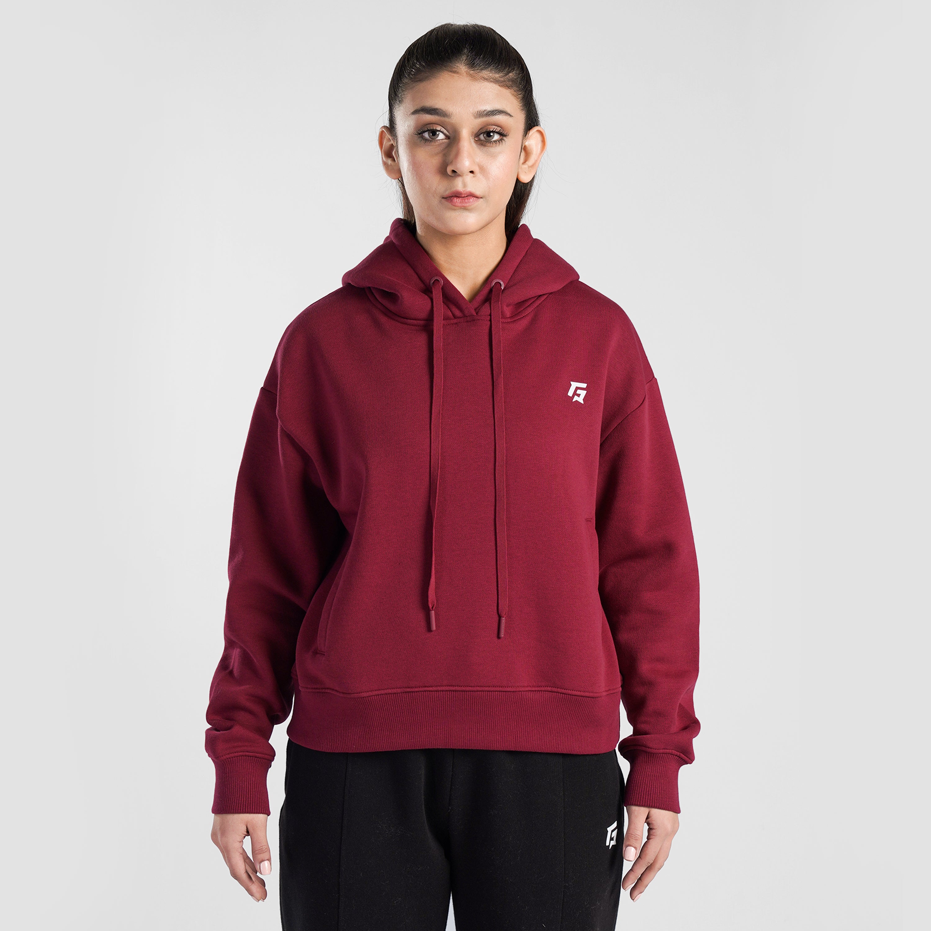 Essential Active Regular Hoodie (Maroon)