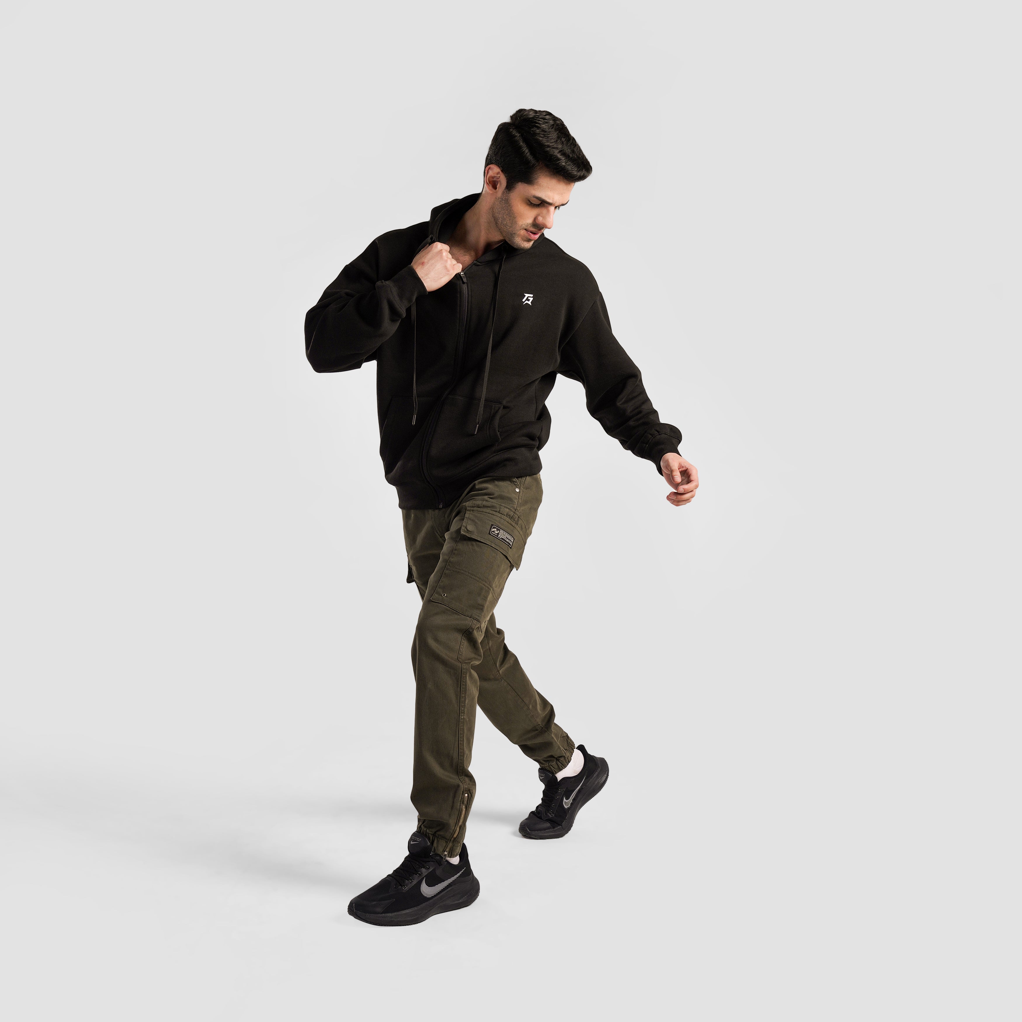 Trek Printed Cargo Joggers (Olive)