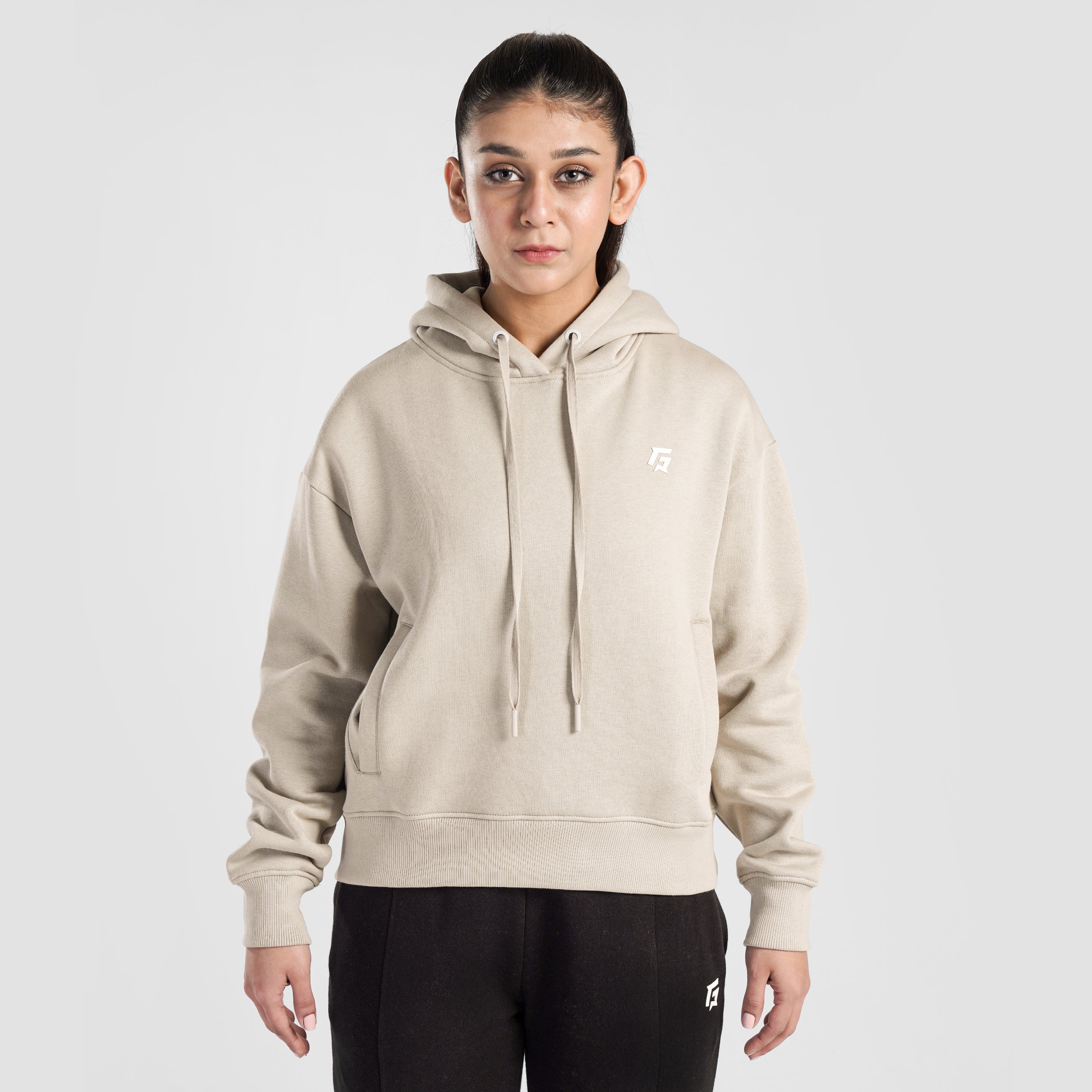 Essential Active Regular Hoodie (Beige)