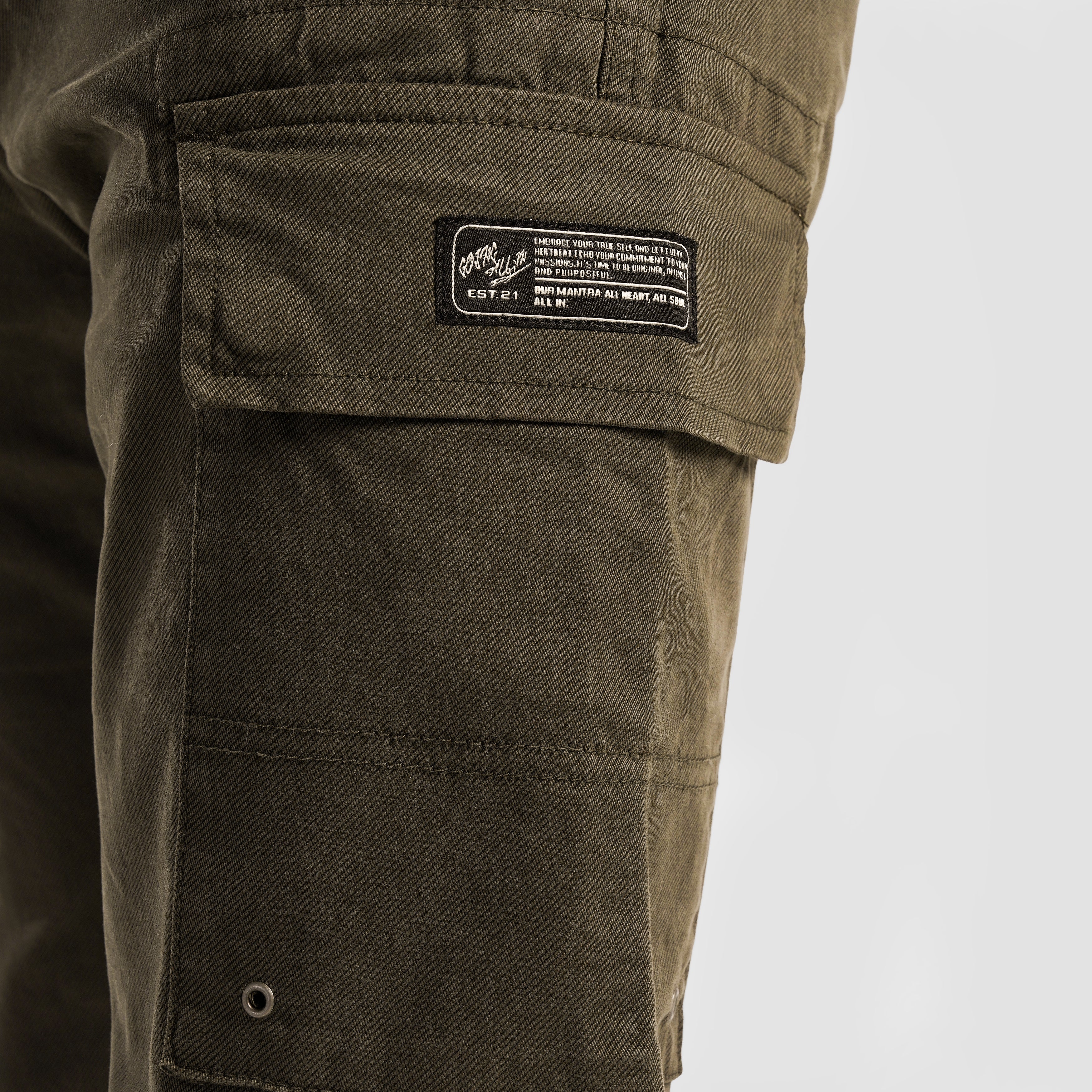 Trek Printed Cargo Joggers (Olive)