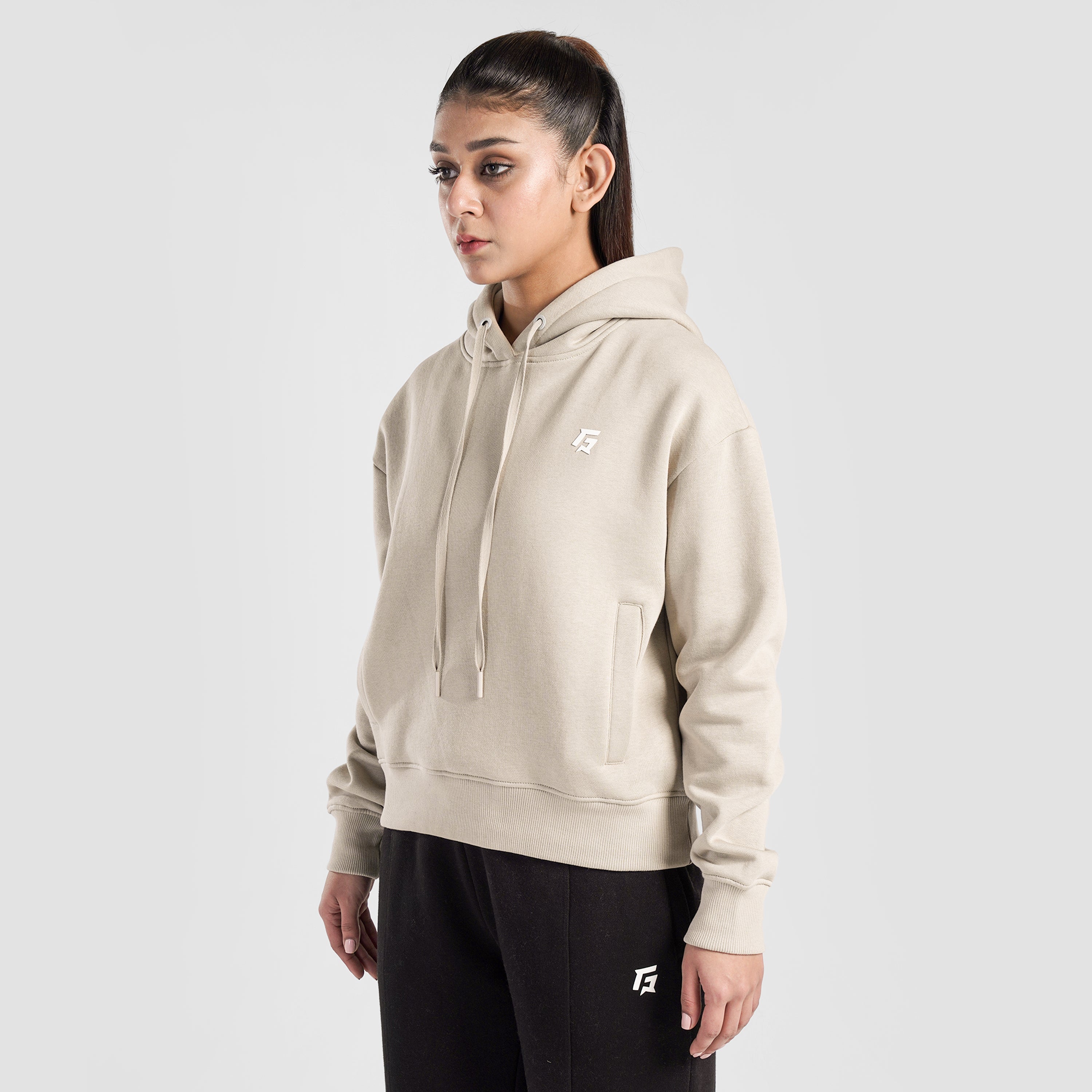 Essential Active Regular Hoodie (Beige)