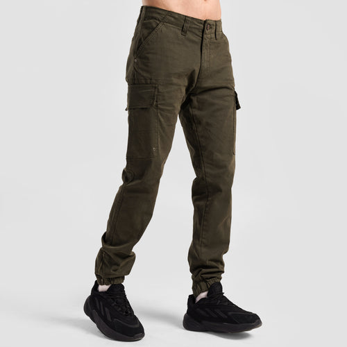 Trek Printed Cargo Joggers (Olive)