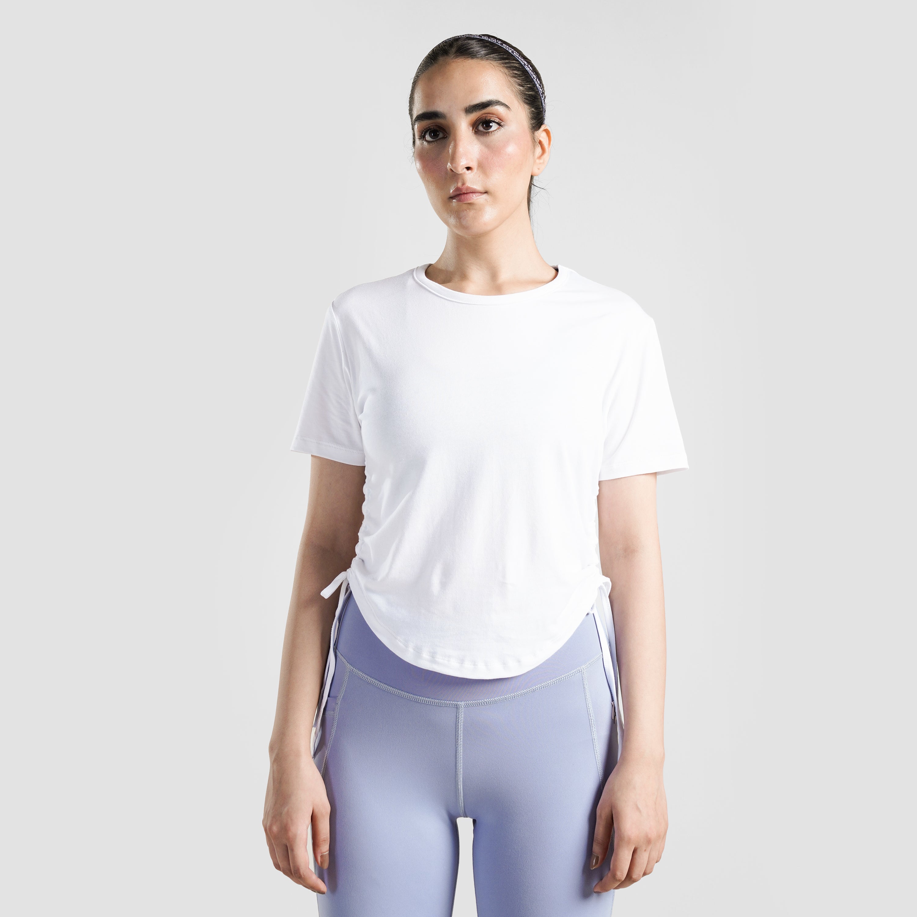 Active Shape Crop Tee (White)